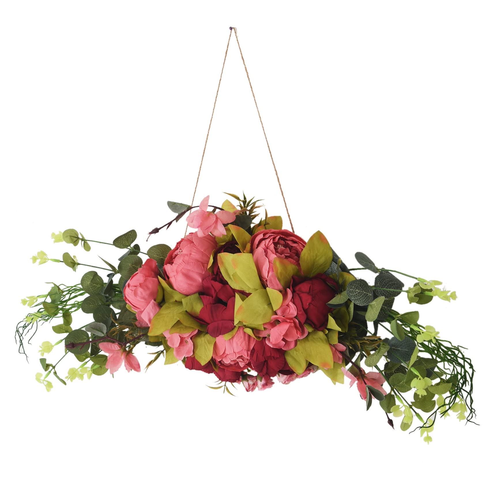 FOOTIC 30 Inch Artificial Peony Wedding Flowers - Handmade Silk Floral Backdrop, Table Runner, Centerpiece for Wedding Decor, Bridal Shower, Baby Shower, and Home Decoration