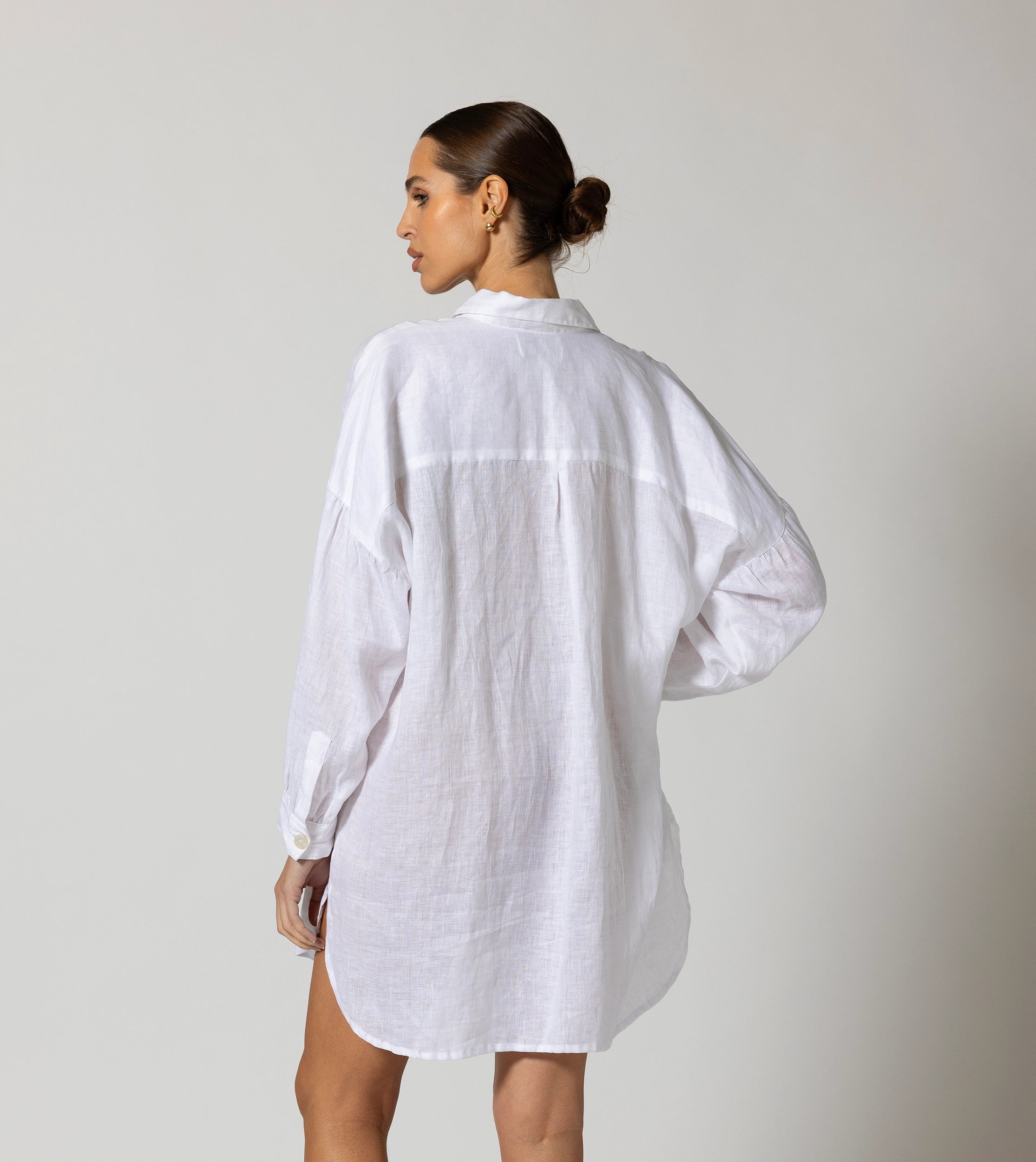 Nusa Button Up Shirt for Women - Ivory Cotton Blouse | Perfect for Casual Wear, Office & Date Nights
