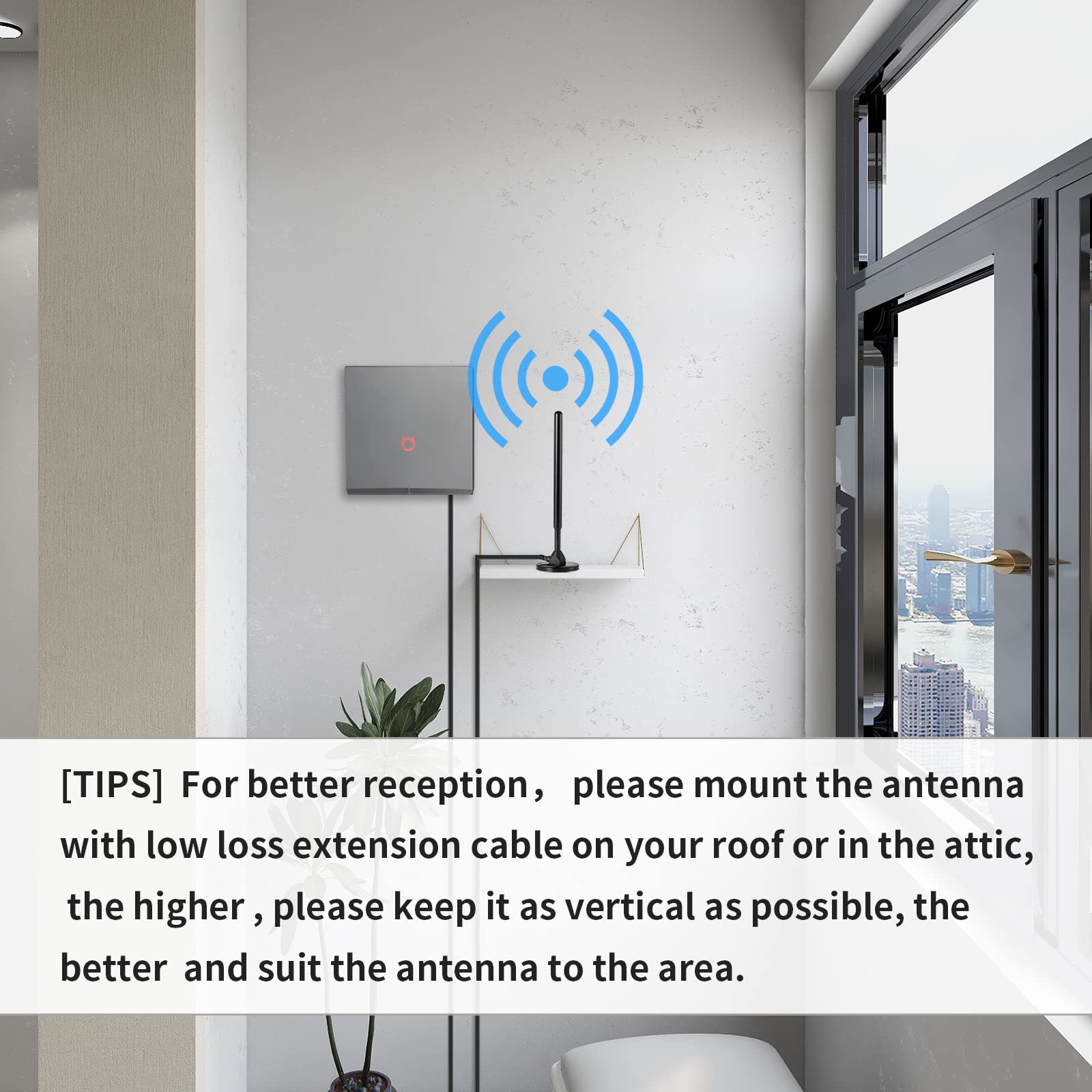 5.8dBi Waterproof LoRa Gateway Antenna - 915MHz Pure Copper Magnet Base with 3M/10FT Cable for Helium Hotspot (RAK, Nebra, Bobcat 300, SenseCAP M1, Finestra Miner) - Outdoor & Indoor IoT Connectivity Solution