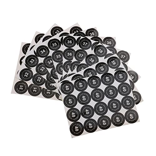 10 Sheets Lip Balm Tube Labels - Adhesive Lipstick Number Stickers 31-40 for DIY Cosmetics & Beauty Products Organization