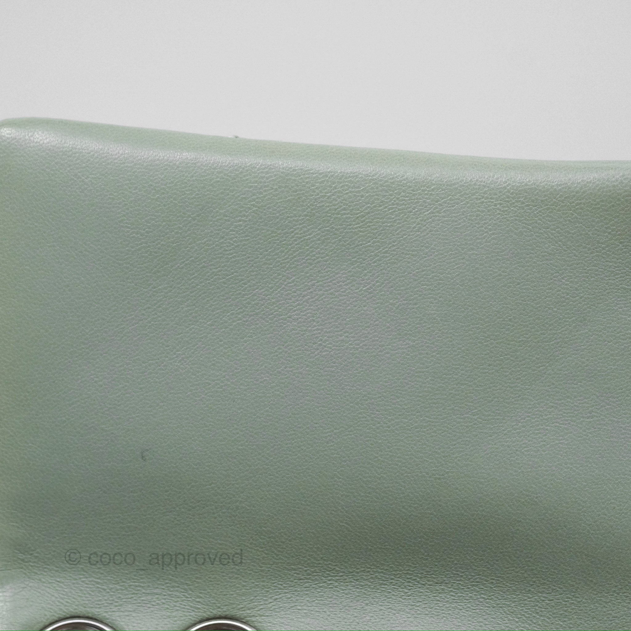 Chanel CC East West Flap Bag Genuine Lambskin Leather Mint Green with Silver Hardware - Luxury Crossbody Purse for Women, Perfect for Date Night & Special Occasions