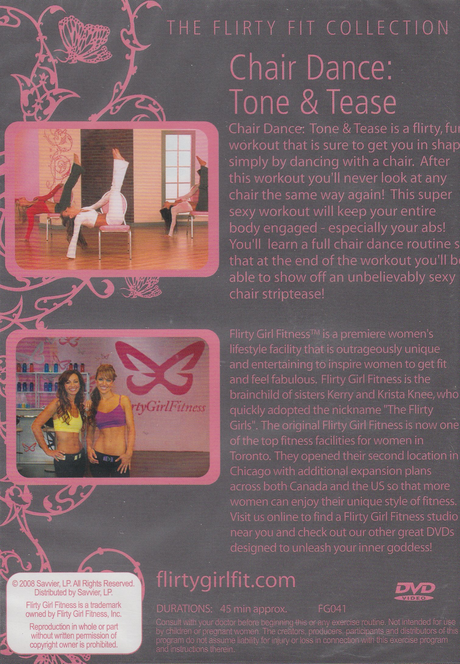 Flirty Girl Fitness Chair Dance Tone & Tease DVD - Fun & Sexy Workout for Home, Parties & Bachelorette Nights