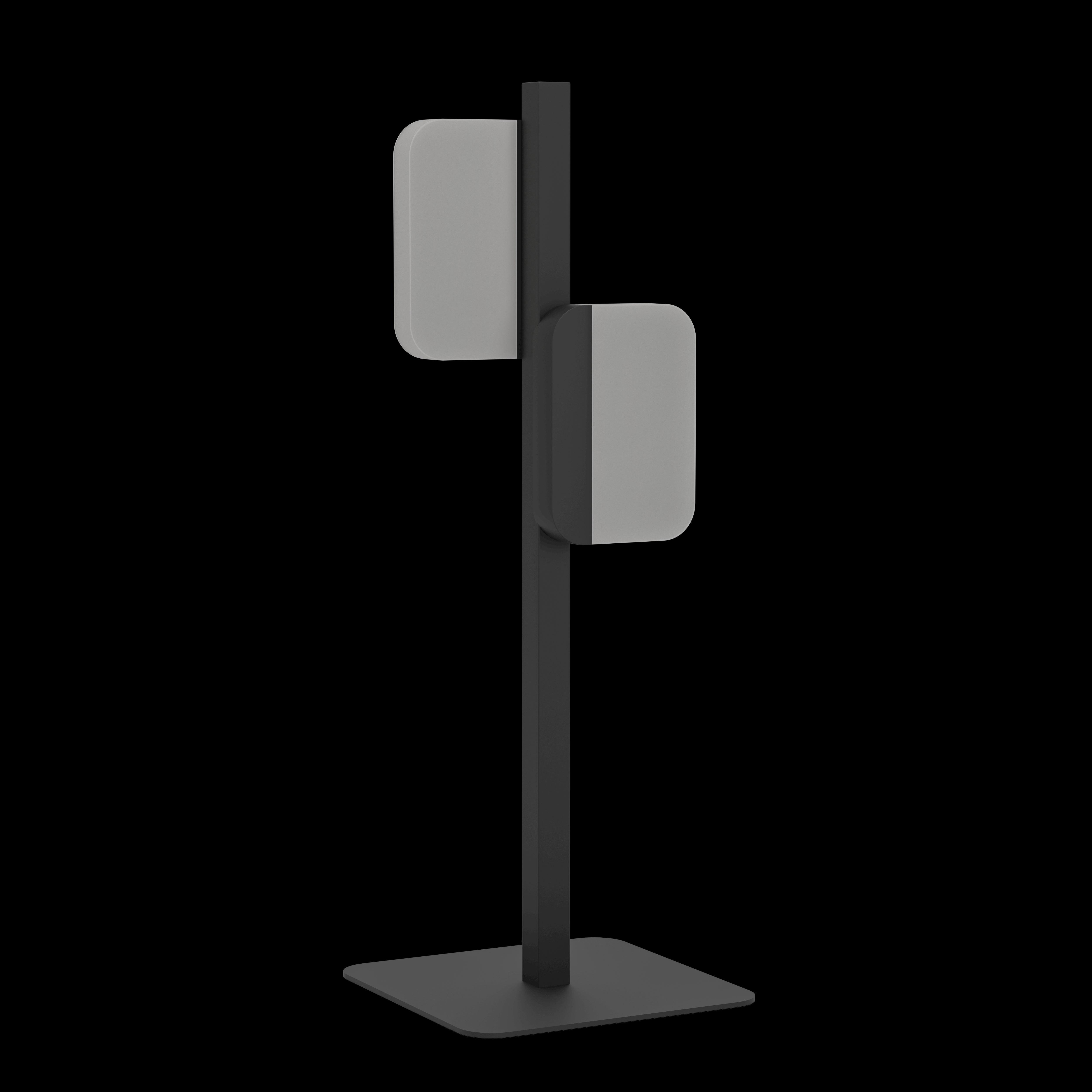 Eglo Ervidel Black LED 2-Light Modern Table Lamp - Perfect for Bedroom Nightstand, Living Room End Table or Office Desk Lighting