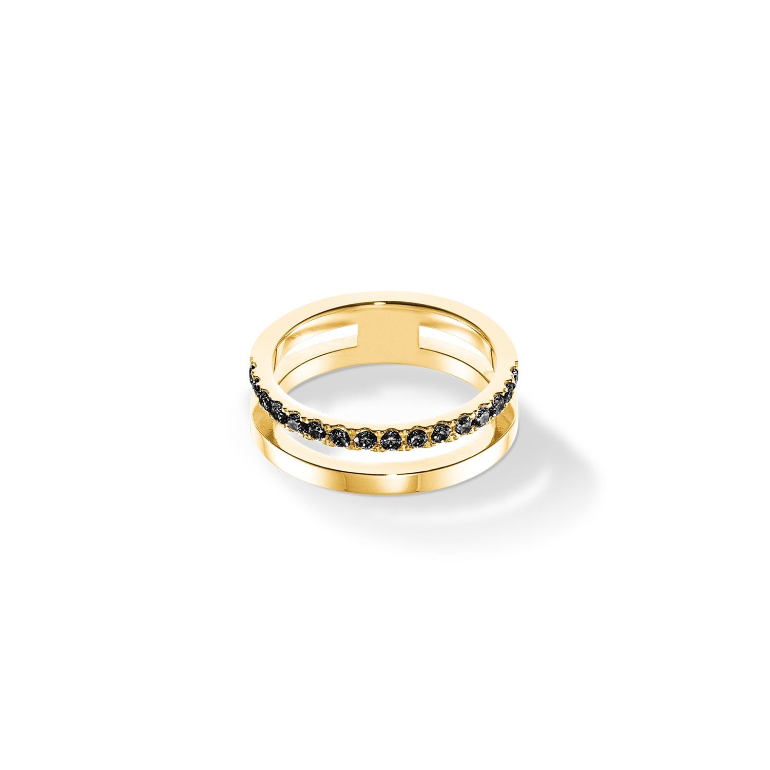 Eternal Unity Ring - 14K Gold & Black Onyx Couple Wedding Band - Perfect for Anniversaries, Engagements, and Romantic Gifts