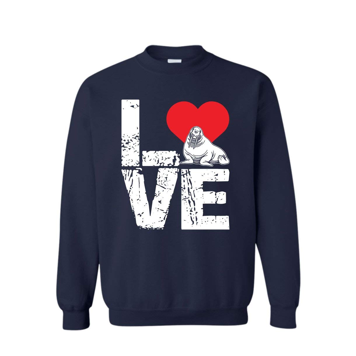 Love Walrus Unisex Sweatshirt - Soft Long Sleeve T-Shirt for Men & Women | Cozy Casual Wear for Everyday, Date Night & Gifts