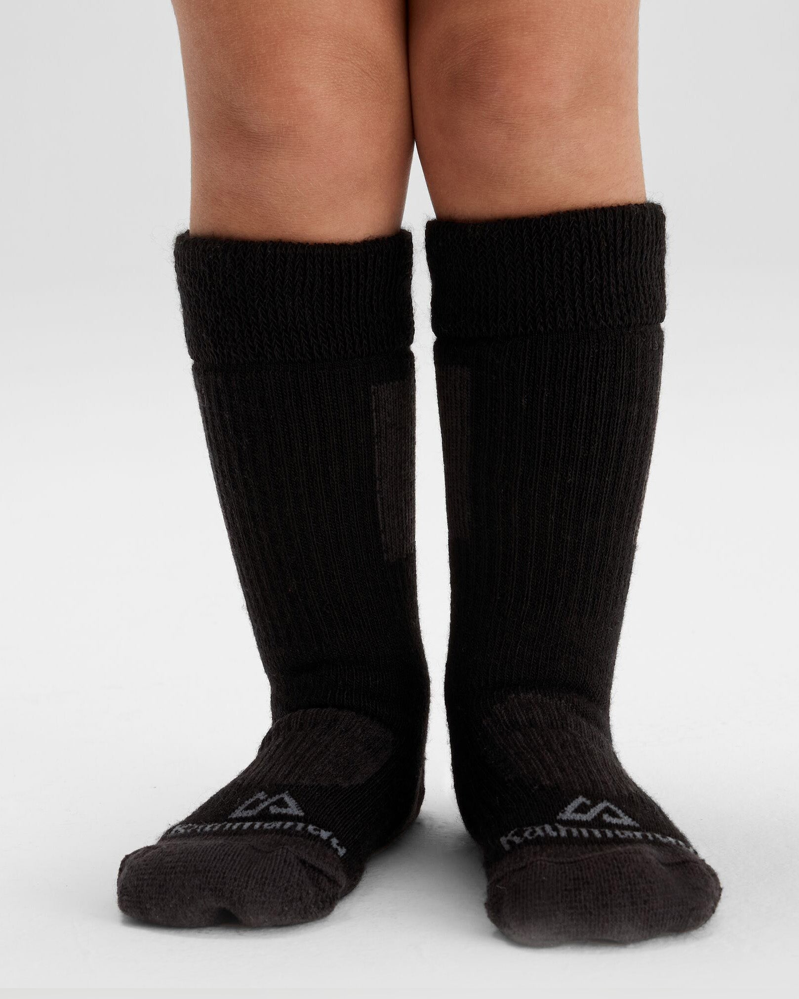 Kids' Thermal Socks 2-Pack - Black & Beige for Winter Warmth | Cozy Cold Weather Socks for Boys & Girls