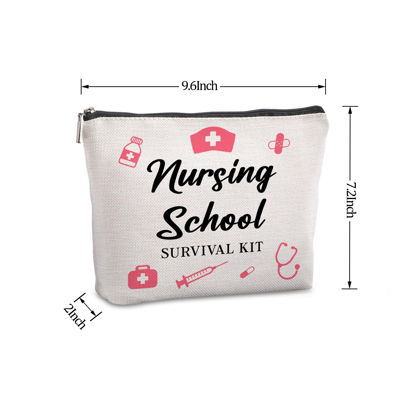 **Inspirational Nursing Gifts for Women - Funny Nurse Practitioner Graduation Gift Set, Travel Makeup Bag & Survival Kit - Perfect for Nurses Week, Assistant Graduation & Daily Hospital Use**