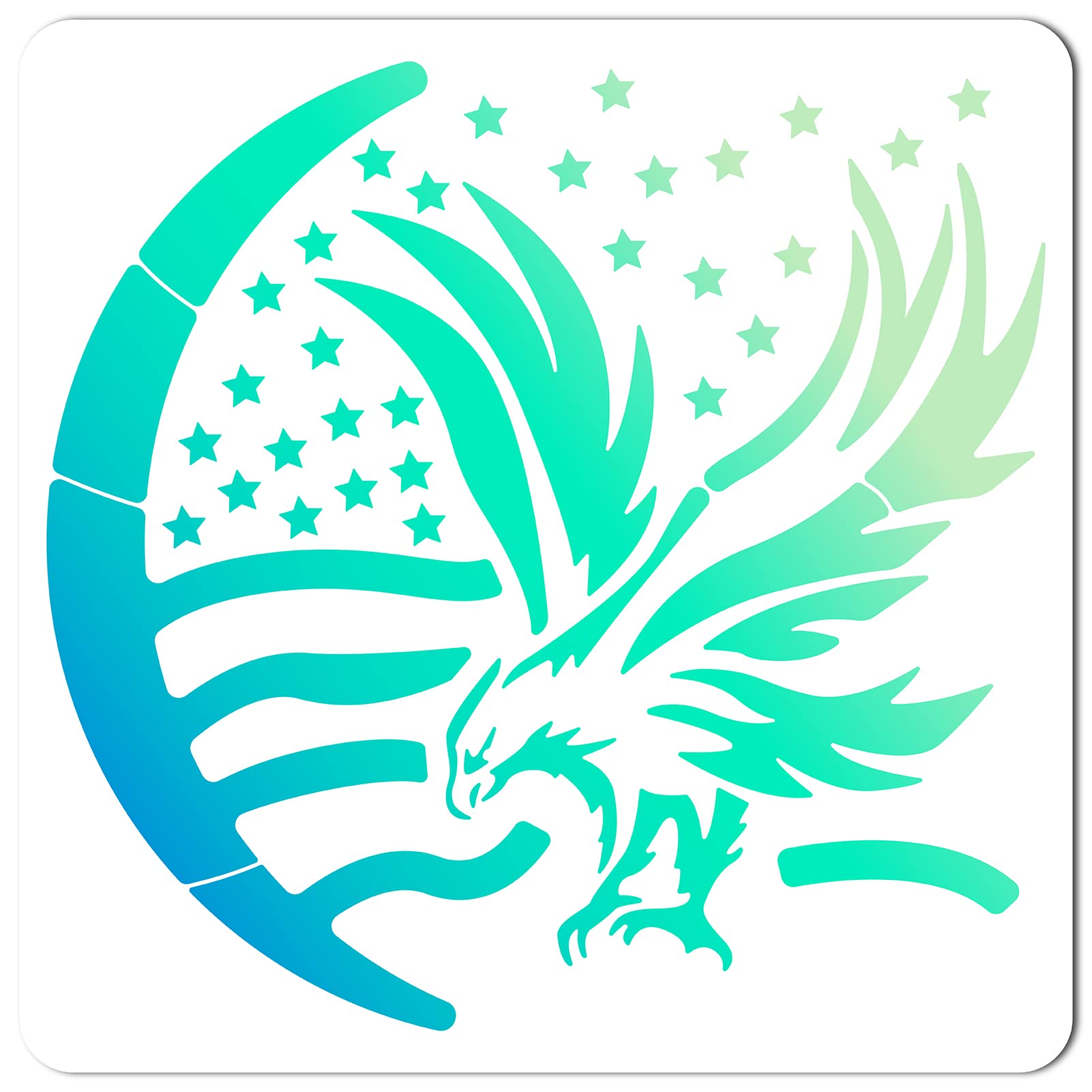 GORGECRAFT Large Eagle Stencils 12x12 Inch - Reusable 4th of July Stencil Template for Painting on Wood, Wall, Scrapbook, Card, Floor & Tile - Patriotic DIY Decor for Home, Crafts & Holiday Celebrations