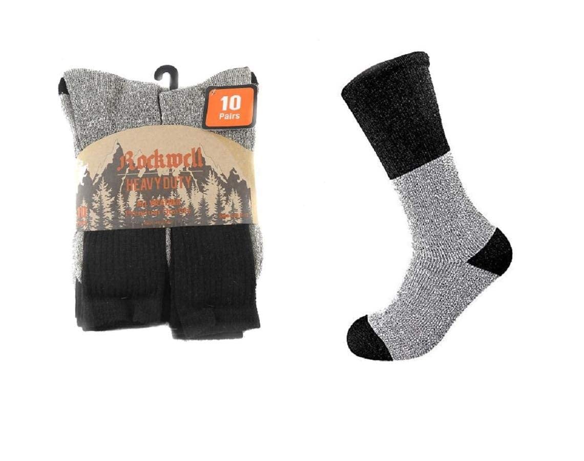 10 Pairs Men's Women's All-Weather Thermal Socks - Ultra Warm Winter Boot Socks for Hiking, Snowboarding & Cold Weather Outdoor Activities
