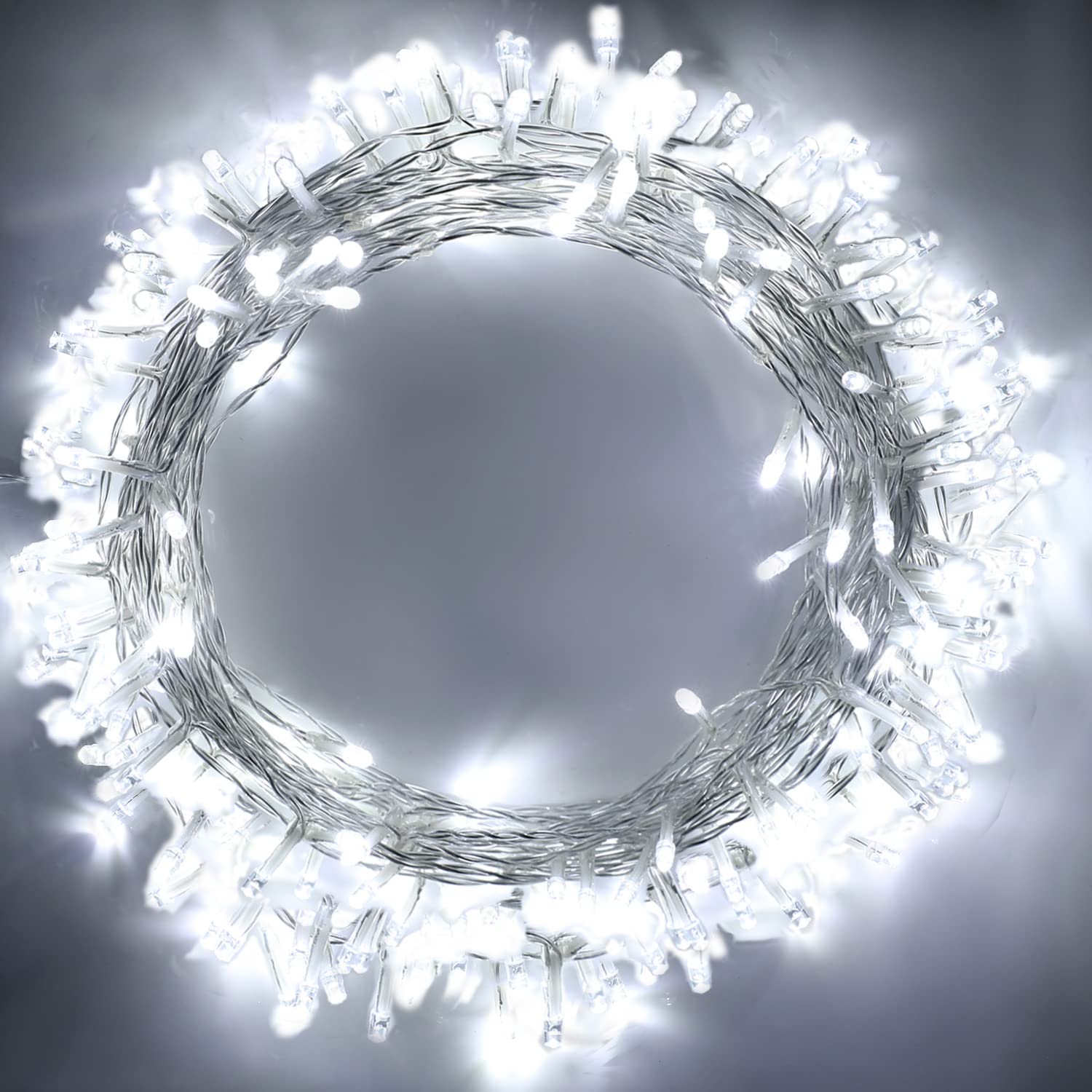 42ft LED String Lights Battery Operated - 120 Cool White Waterproof Fairy Lights with Timer & 8 Modes | Outdoor & Indoor Decor for Bedroom, Garden, Party, Christmas Tree (IP65 Rated) - Perfect for Wedding, Patio, Backyard and Holiday Decorations