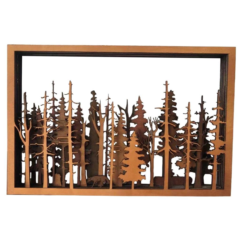 Handmade Wooden Carved Tree Wall Art - Nature Inspired Home Decor for Living Room, Bedroom, Bathroom & Office - Perfect for Rustic, Farmhouse & Boho Interior Design Styles