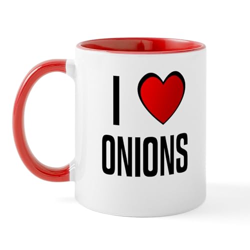 White/Red Inside - I LOVE ONIONS Mug