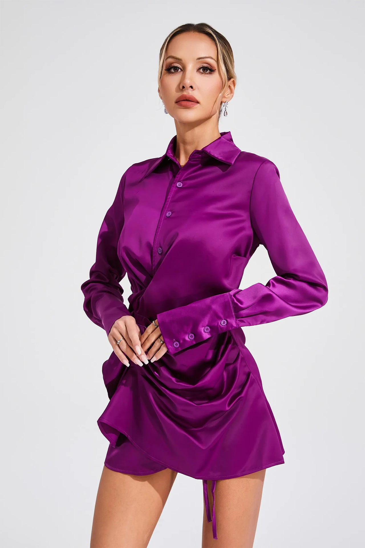 Ariana Long Sleeve Mini Dress for Women - Elegant Party & Cocktail Dress - Perfect for Date Night, Club Outfits, and Special Occasions