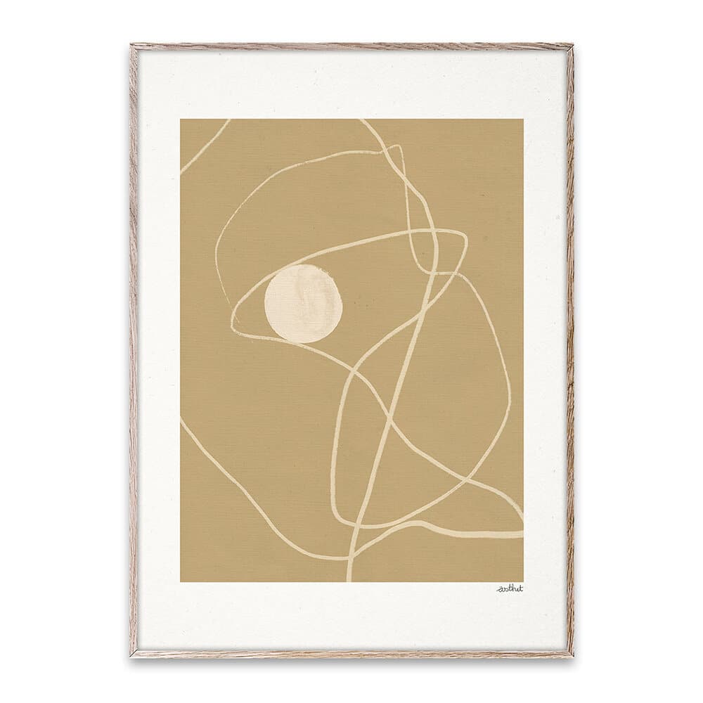 PAPER COLLECTIVE Little Pearl Poster Art Print - 50x70cm Framed Wall Decor - Scandinavian Minimalist Art for Living Room, Bedroom & Office