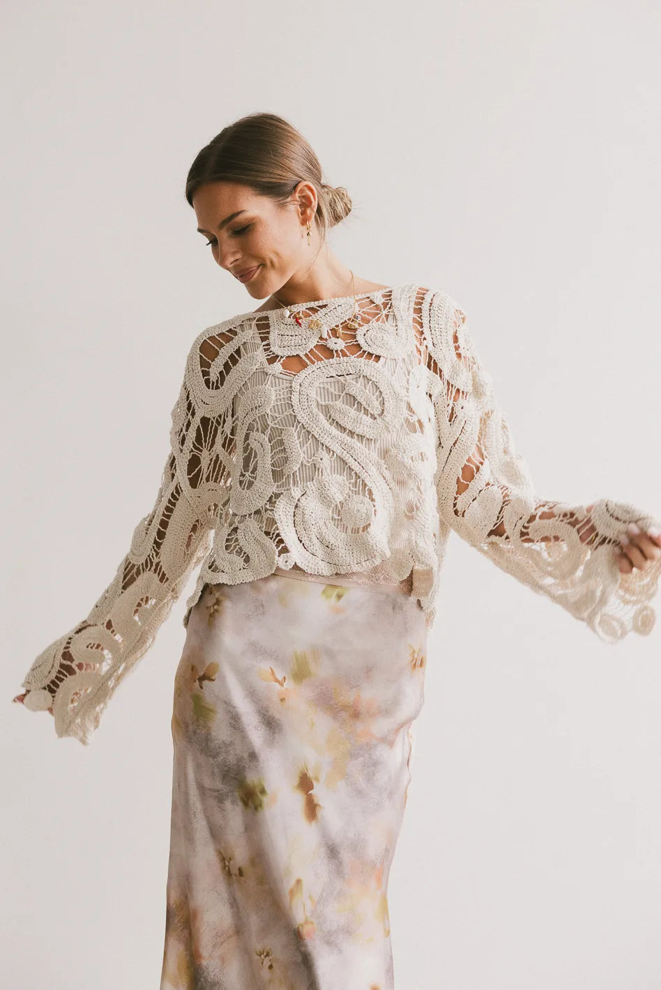 No Worries Crochet Top in Cream - Boho Chic Summer Blouse for Women | Perfect for Beach Vacations, Music Festivals & Casual Outings