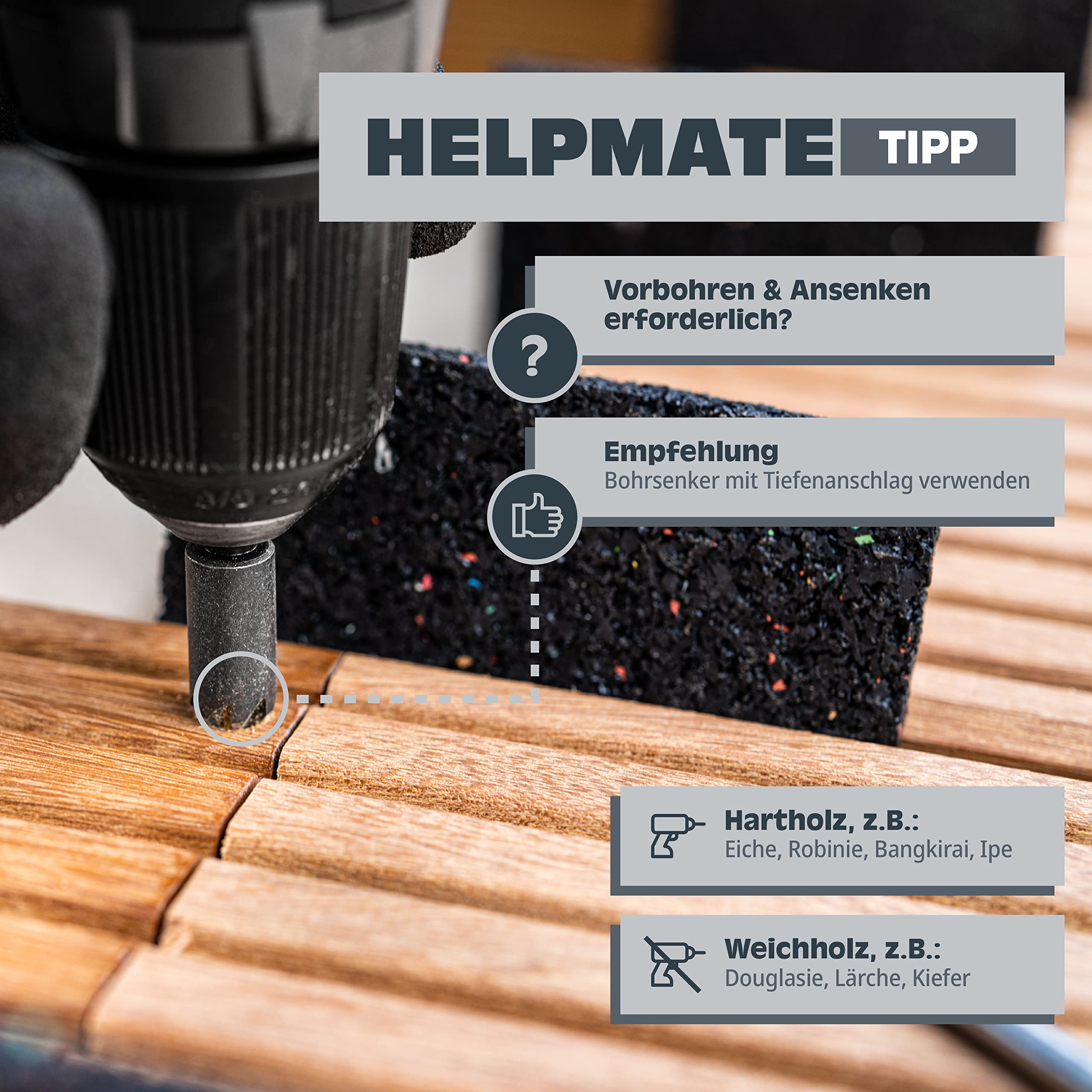 HELPMATE 400-Piece 3.5x30mm Stainless Steel A2 Rust-Proof Countersunk Wood Screws with PZ 2 Drive & Partial Thread - Ideal for Chipboard, Indoor & Outdoor Furniture, Decking, and DIY Projects