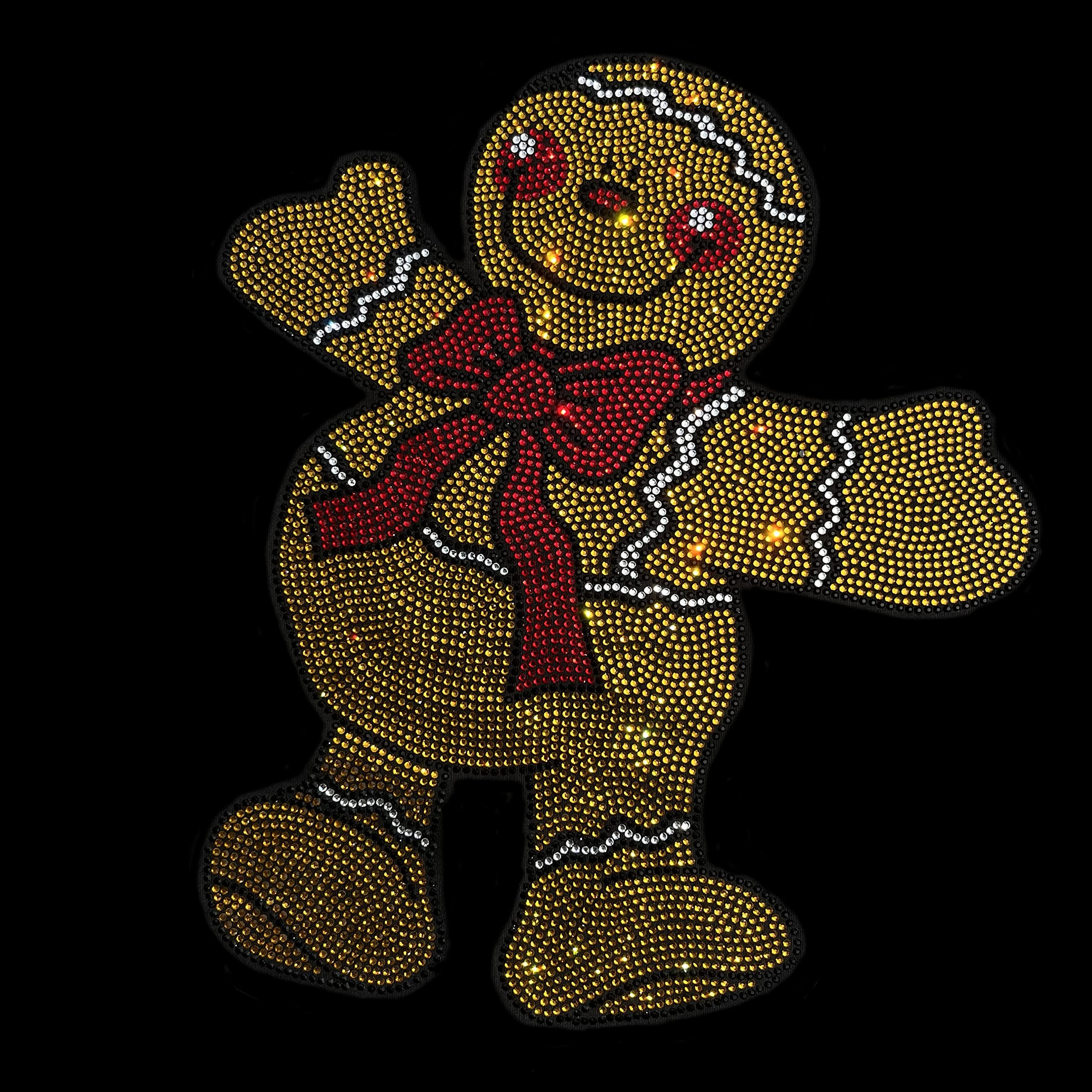 Rhinestone Christmas Cookie Iron-On Heat Transfer Design - DIY Holiday Baking & Cookie Decorating Supplies for Festive Treats