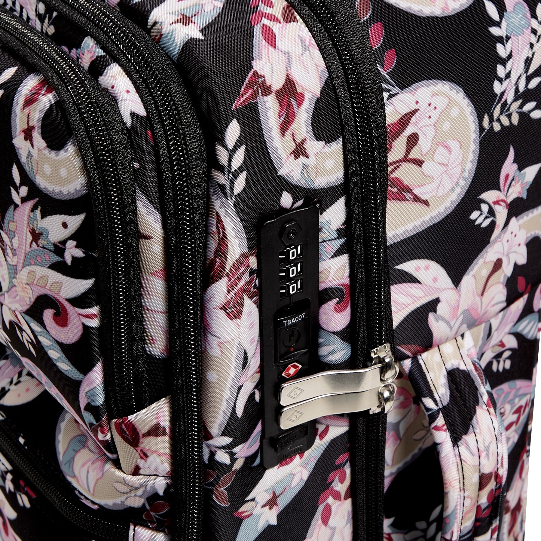 Vera Bradley Women's Softside Rolling Suitcase Luggage - Lightweight Expandable Carry-On Spinner for Travel, Business Trips & Weekend Getaways