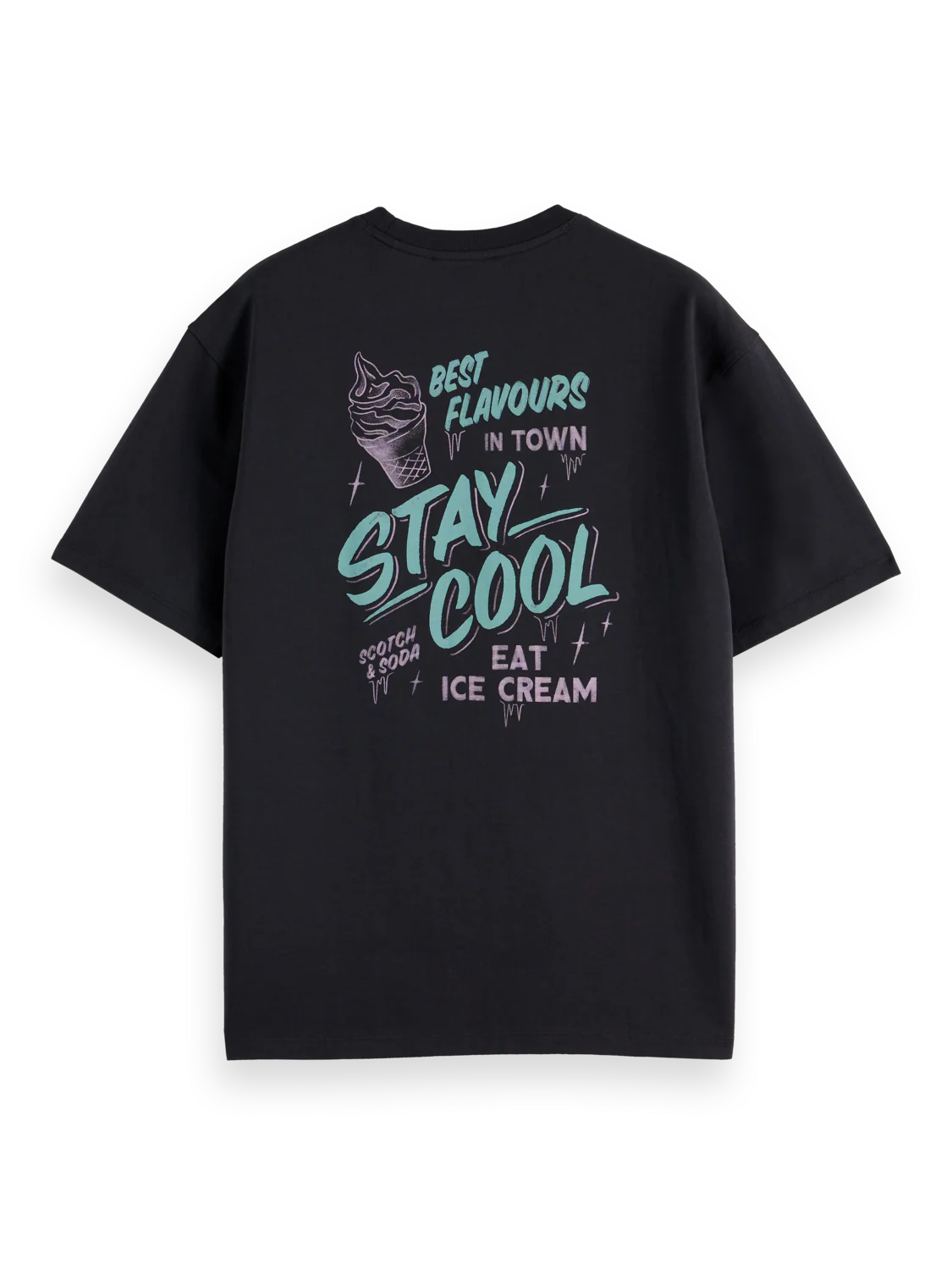SCOTCH AND SODA Relaxed Fit Graphic T-Shirt with Front & Back Artwork | Casual Streetwear for Men & Women | Perfect for Everyday Wear, Outings & Music Festivals