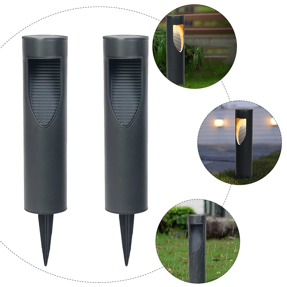 Uonlytech 2 Pack Solar Lawn Lights - Waterproof Outdoor Solar LED Garden Lights for Pathway, Walkway, Yard & Landscape Lighting | Solar Powered, Auto On/Off, Weather Resistant | Perfect for Driveway, Patio, Deck & Backyard Decoration