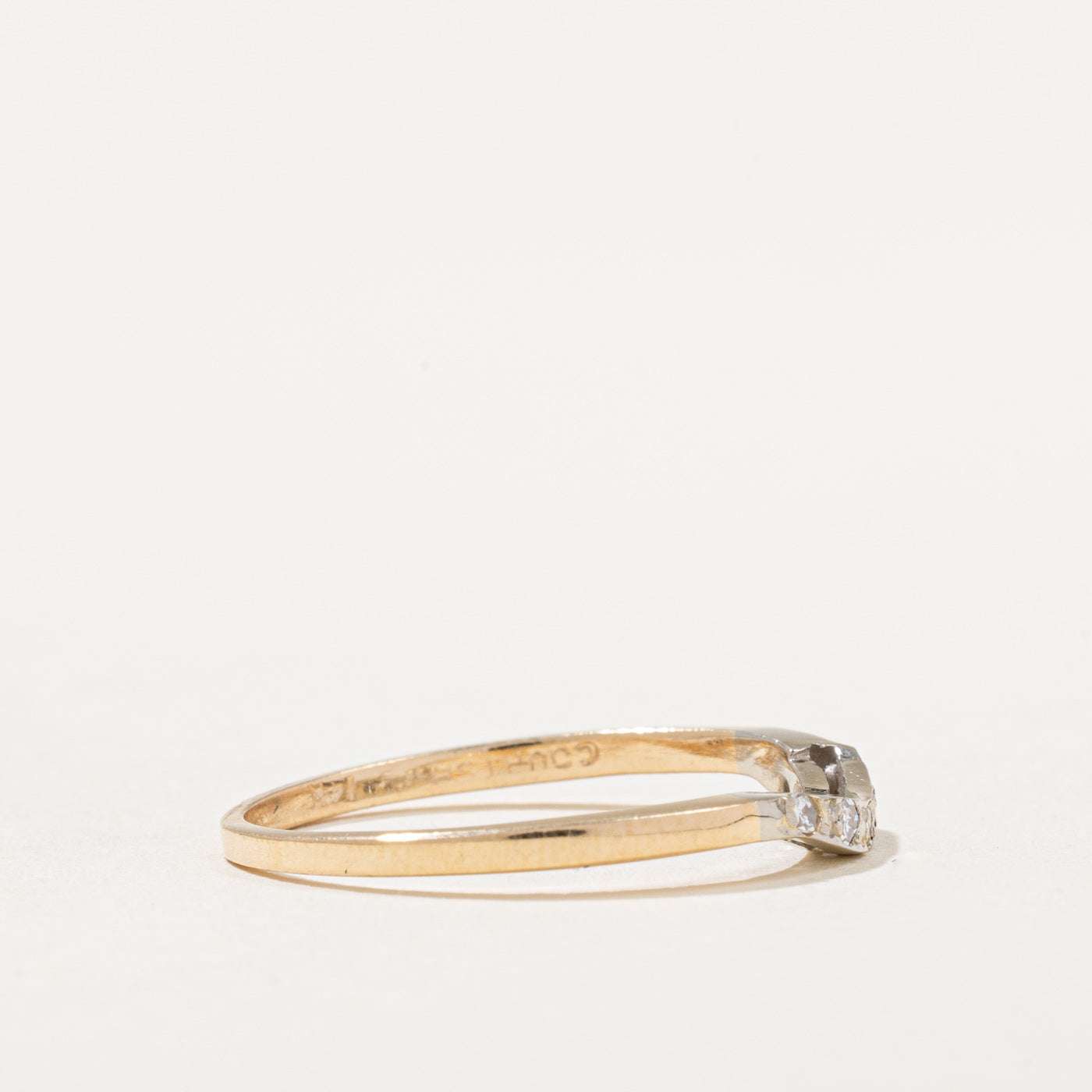 0.07ctw Diamond Contour Band Ring - Size 8.25 | Elegant Wedding Band, Anniversary Gift for Her | Perfect for Proposals, Engagements & Special Occasions