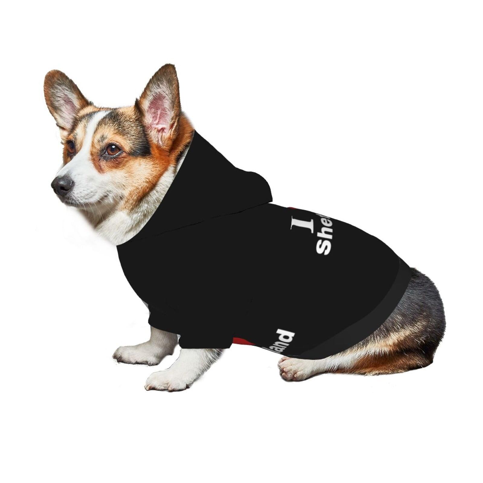 **Shetland Dog Sweater Winter Pet Hoodie - Cozy Fleece Dog Clothes for Small & Medium Breeds - Perfect for Cold Weather Walks & Indoor Comfort**
