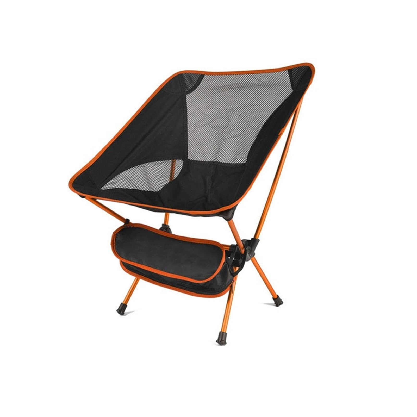 Ultralight Folding Camping Chair - Portable Outdoor Chair for Fishing, BBQ, Hiking, Picnic & Beach - Compact Travel Foldable Seat (Orange) - Perfect for Backyard, Tailgating & Outdoor Adventures