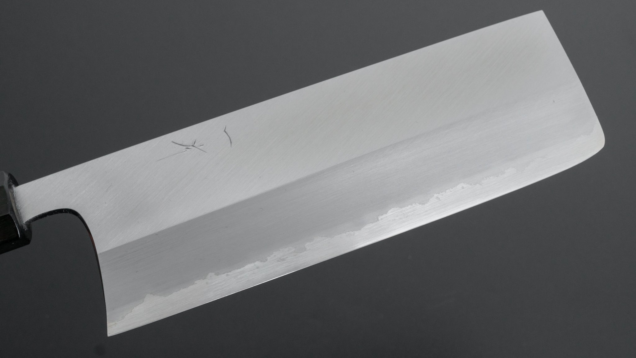 Hitohira Togashi White #1 Stainless Clad Migaki Nakiri 180mm Japanese Chef Knife with Taihei Makassar Ebony Handle - Perfect for Precision Vegetable Cutting & Slicing in Professional Kitchens & Home Cooking