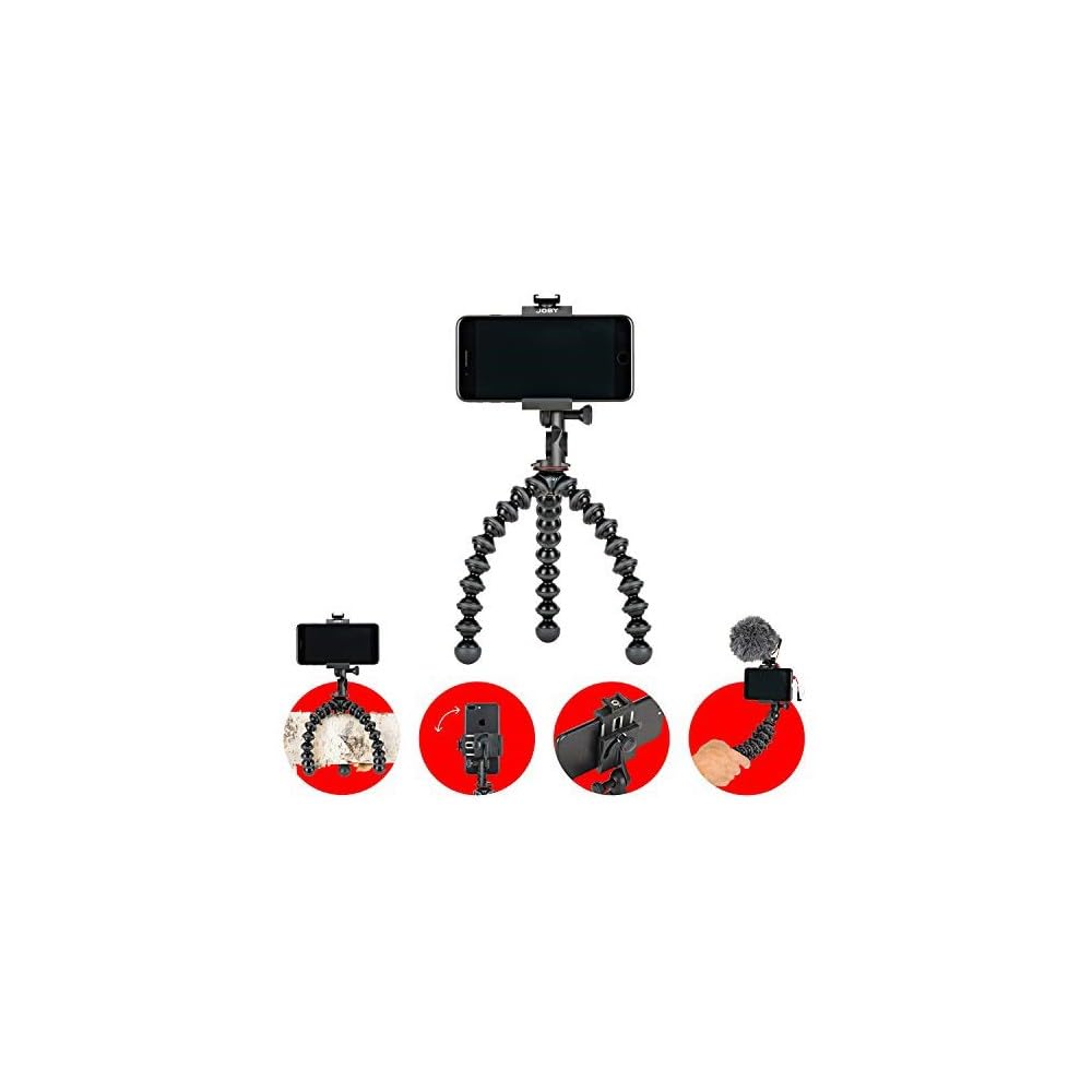 Joby GripTight GorillaPod PRO 2 Tripod Stand - Flexible & Sturdy Camera Mount for DSLR, Mirrorless, Smartphones (Black/Charcoal) - Perfect for Travel, Vlogging & Outdoor Photography