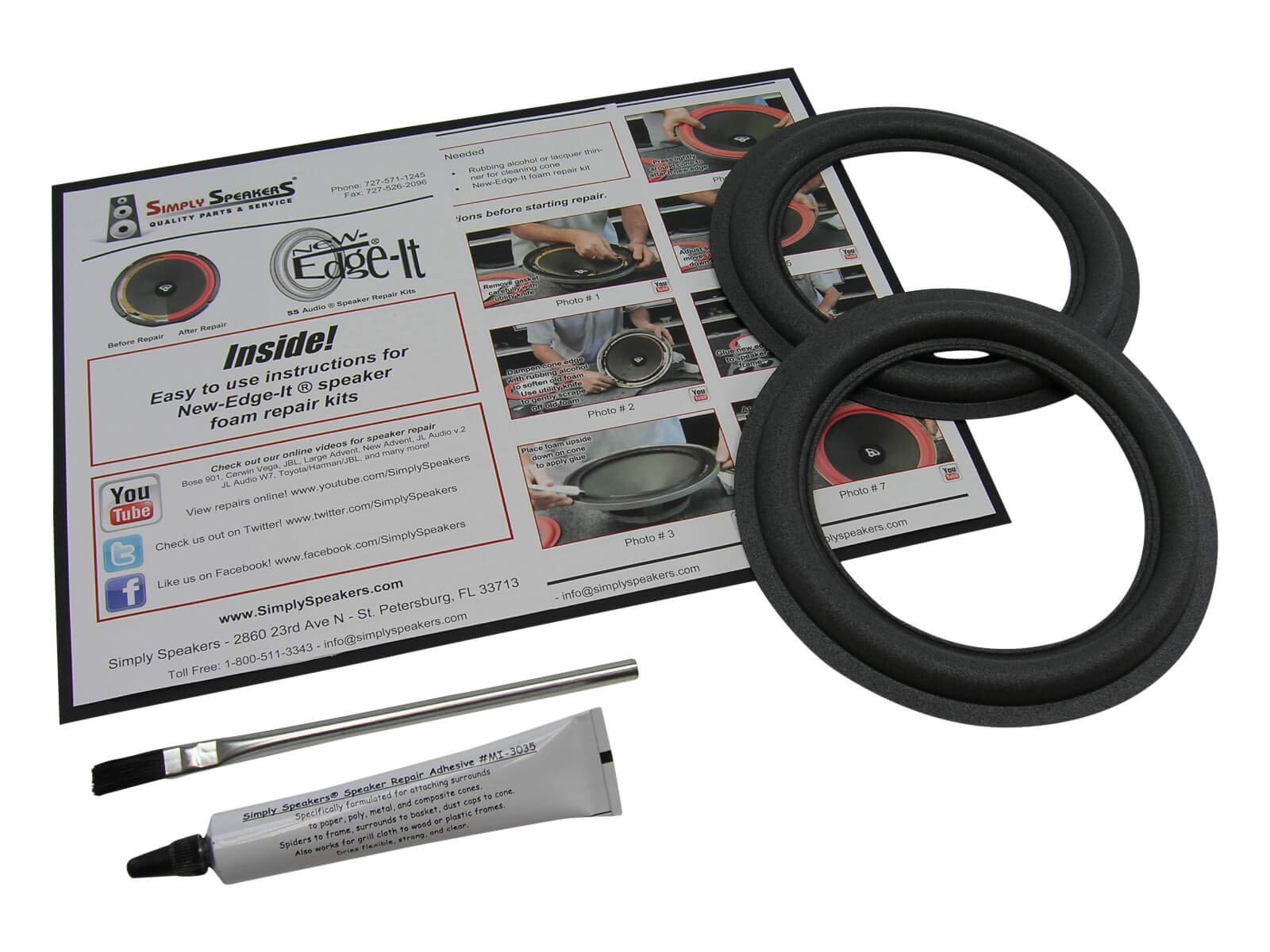 6 Inch Foam Speaker Repair Kit for Toyota, Lexus, JBL, Mark Levinson FSK-6bt (Pair) - Enhance Car Audio System Performance