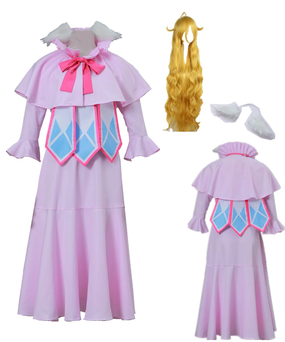 Anime Mavis Cosplay Dress for Women - Pink Gothic Lolita Costume with Cat Ear Headdress | Halloween Party, Cosplay Event, Comic Con Outfit
