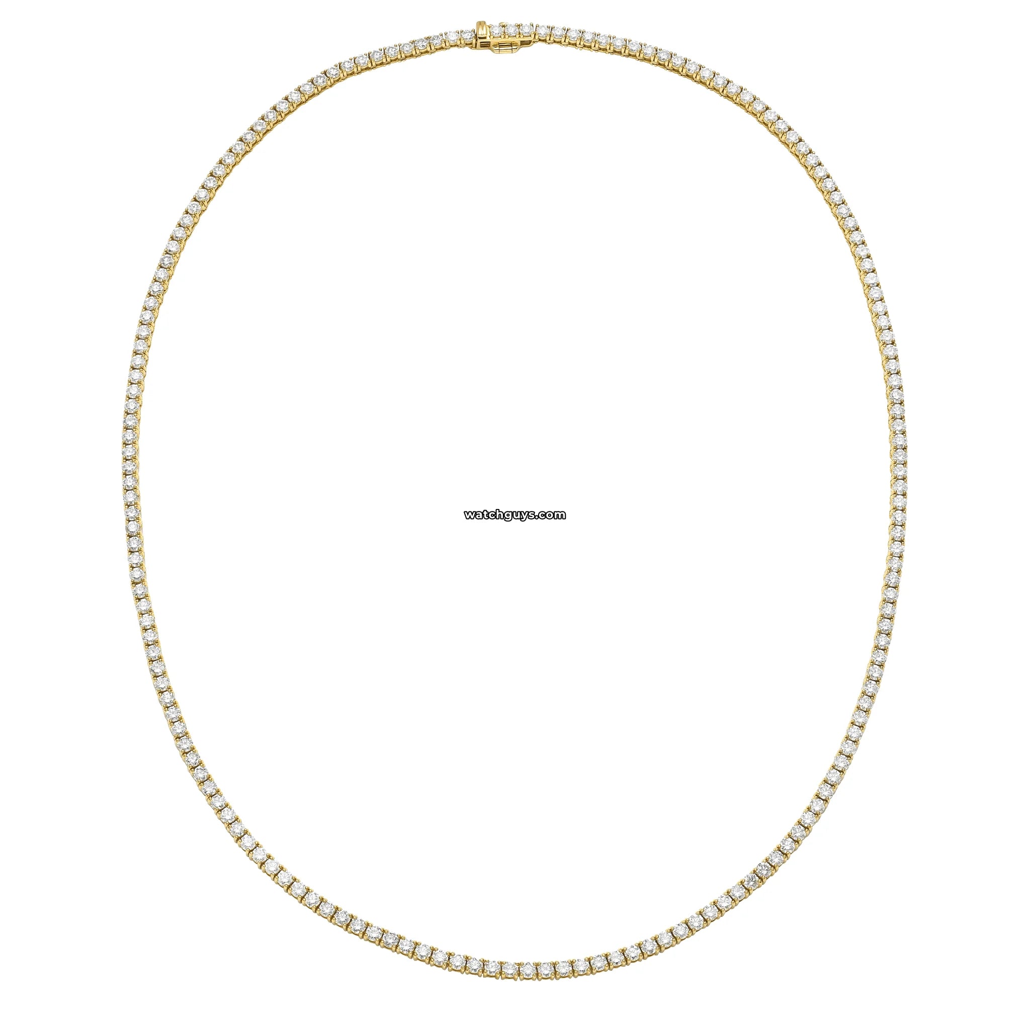 9.81 Carat Diamond Tennis Necklace in 18K Yellow Gold - Elegant Jewelry for Weddings, Parties & Special Occasions