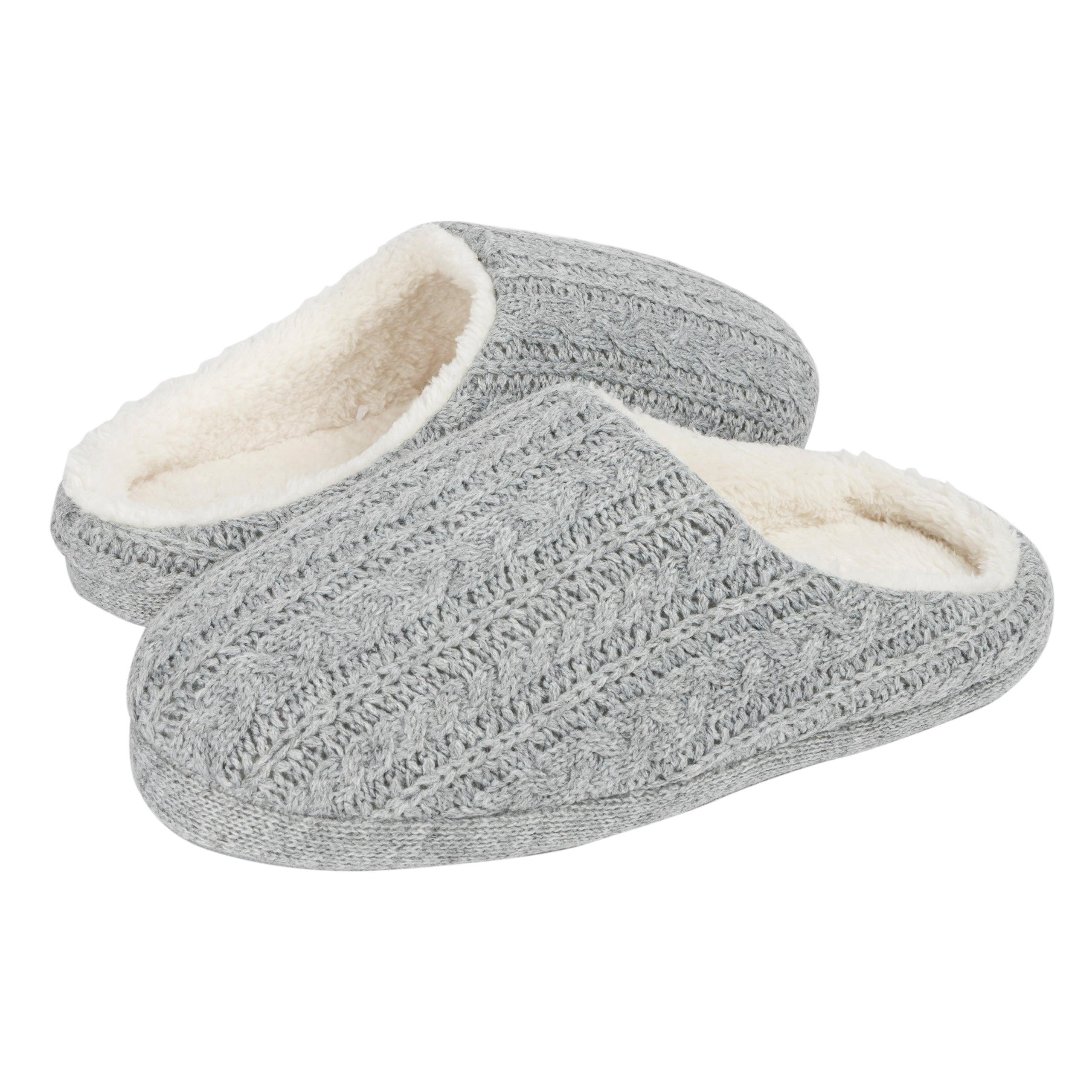 Cozy Women's Cable Knit Slippers - Warm Indoor/Outdoor House Shoes for Winter Comfort - Perfect for Home, Office & Relaxation