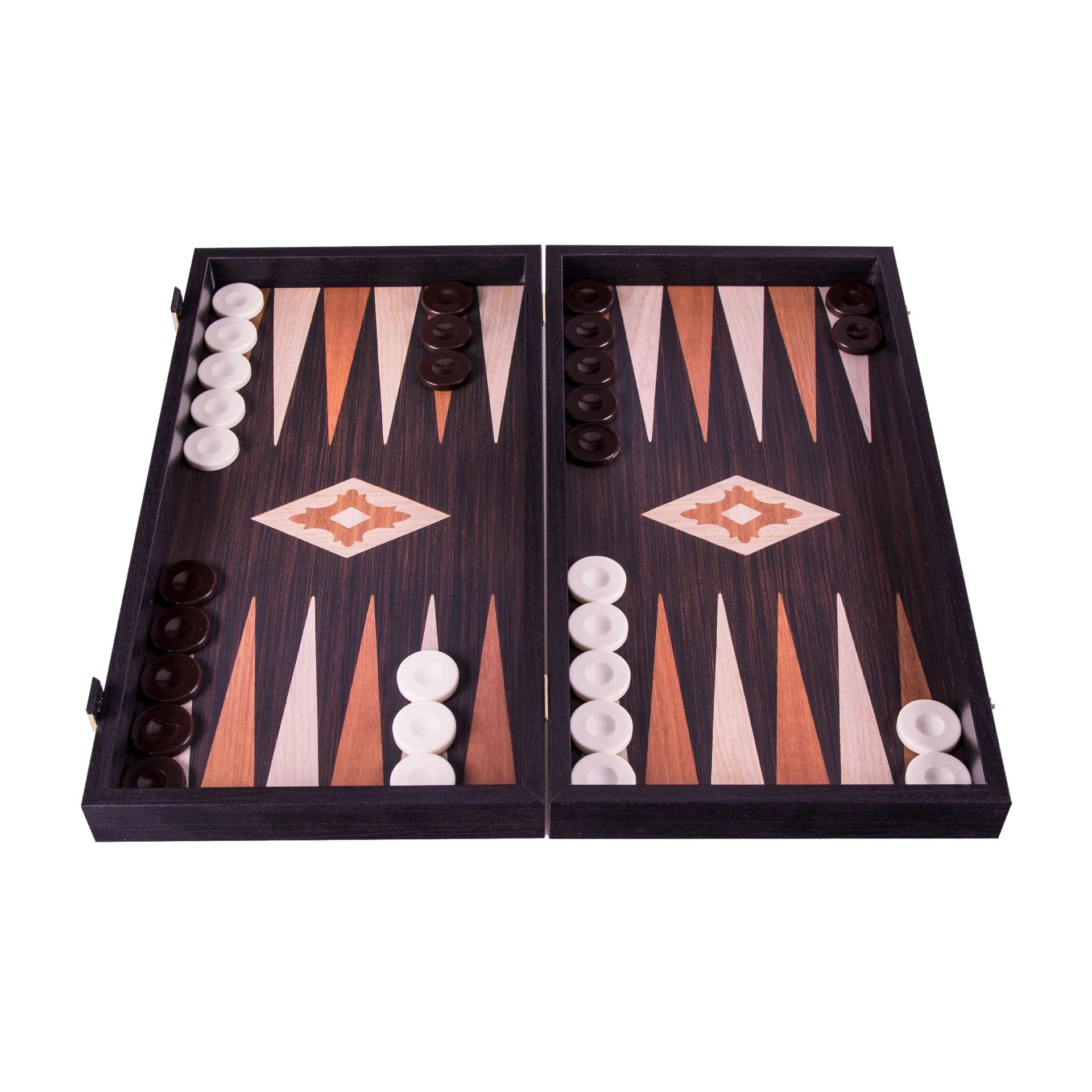 15 Inch Wenge Wood Backgammon Board Game Set - Premium Replica for Home, Travel & Gifts