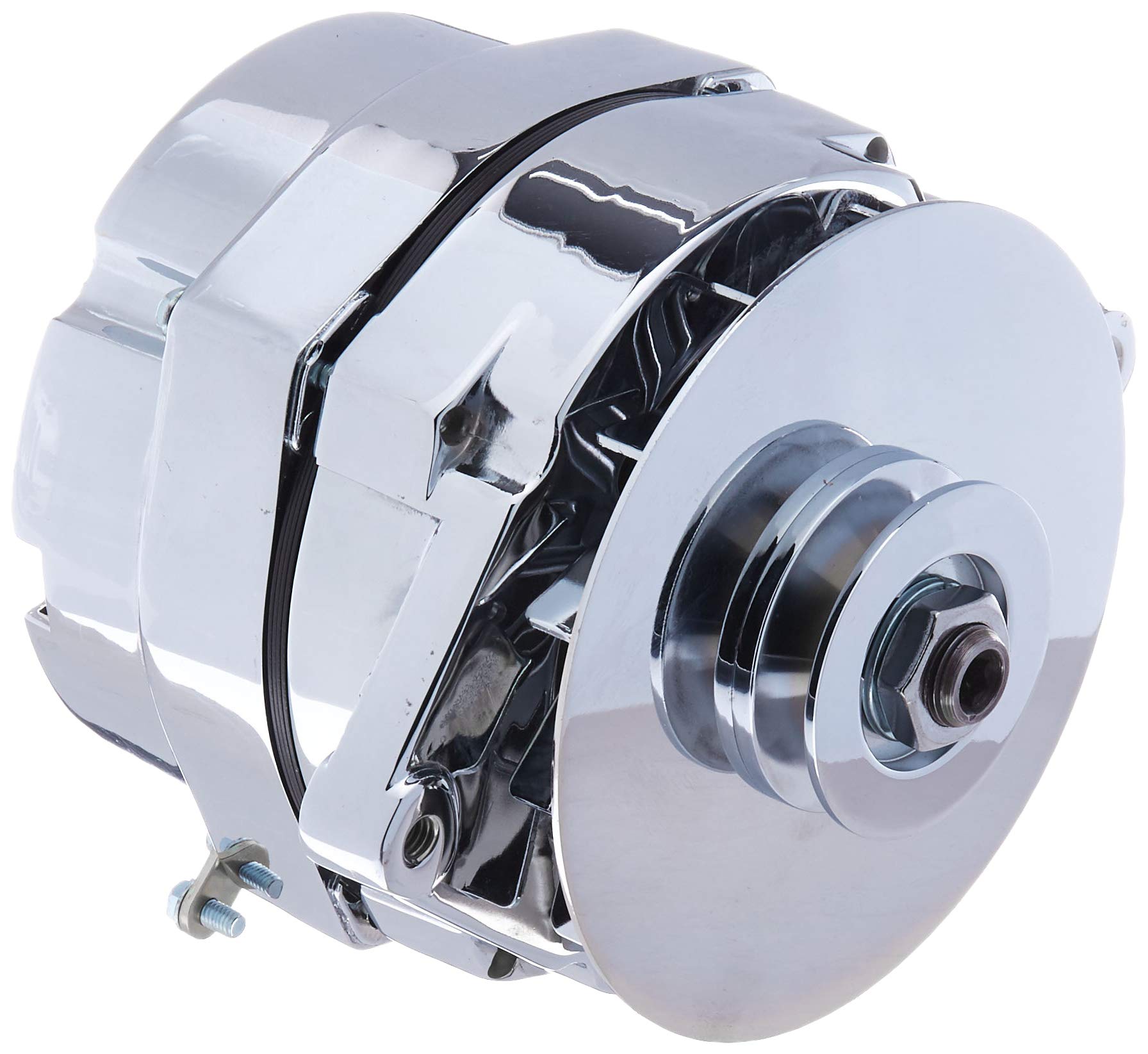 Tuff Stuff 7127NK 140 Amp 1-Wire Chrome Alternator for GM Vehicles - High Performance Replacement for Cars, Trucks & SUVs