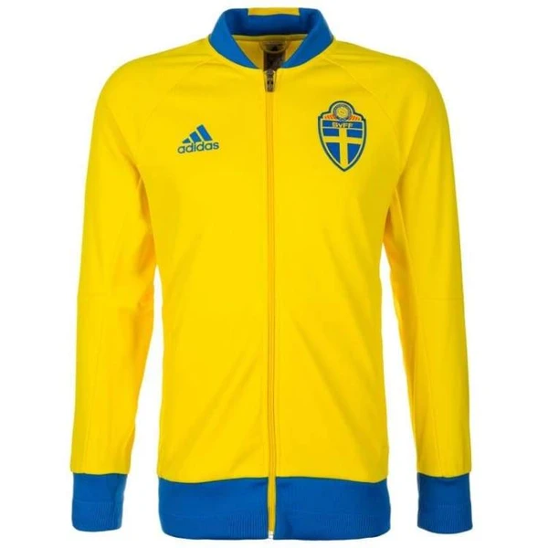 Adidas Sweden Anthem Jacket - Men's & Women's Soccer Training Windbreaker - Lightweight Water-Resistant Outdoor Sports Jacket for Running, Hiking & Casual Wear