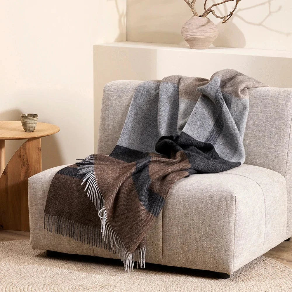 Brunswick Bracken Soft Wool Throw Blanket - Cozy & Warm for Couch, Bed, or Travel - Perfect for Winter, Camping, and Home Decor