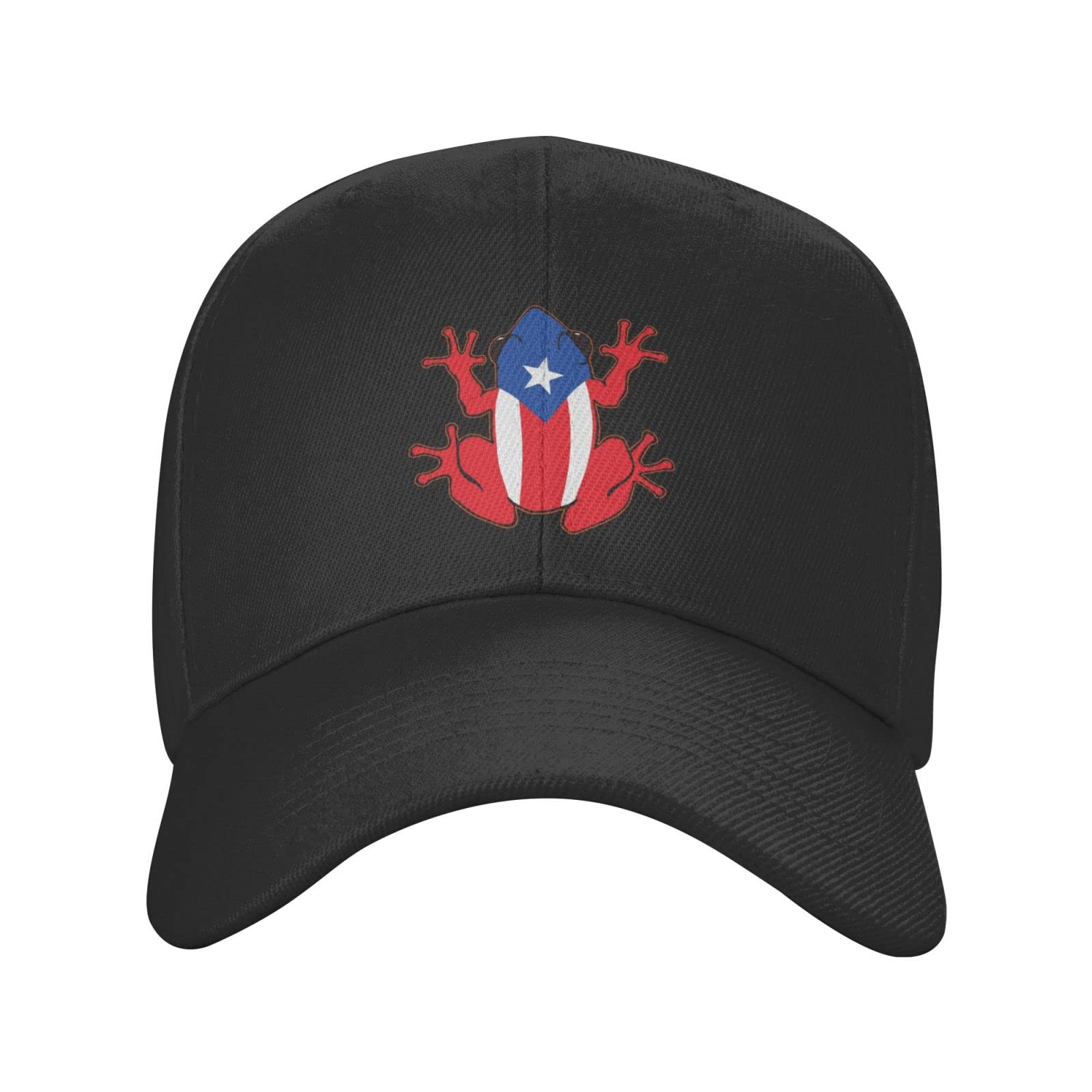 Puerto Rico Flag Coqui Frog Baseball Cap - Unisex Adjustable Sandwich Hat for Sports & Sun Protection - Perfect for Outdoor Activities, Beach Trips, and Baseball Games