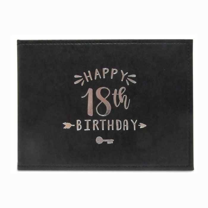 Black Age Guest Books for 18th & 21st Birthday Parties - Elegant Memory Book for Milestone Celebrations & Special Events