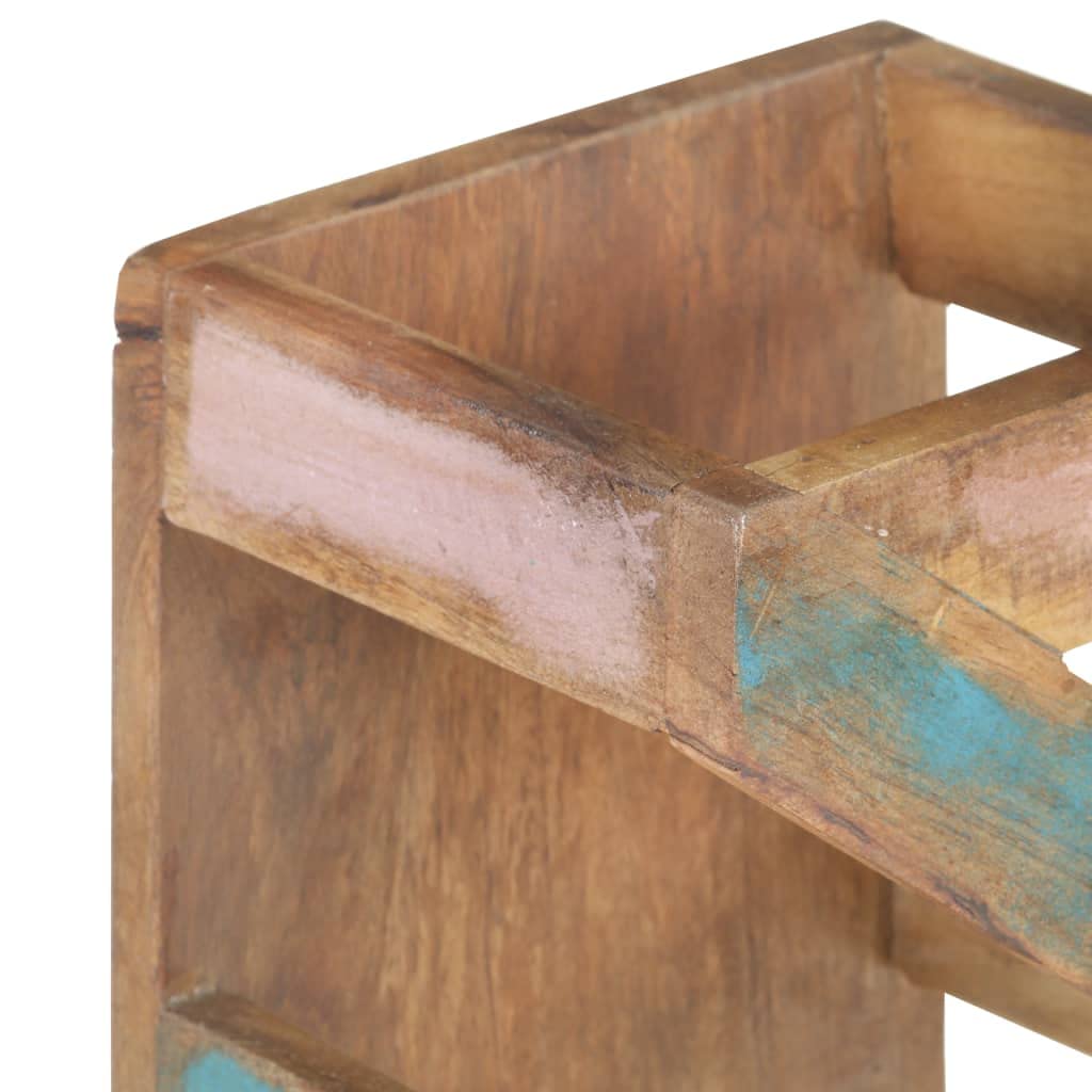 CHARMMA 5-Bottle Wine Rack - Solid Reclaimed Wood (3.6KG) - Perfect for Kitchen, Dining Room, Bar & Wine Cellar Storage
