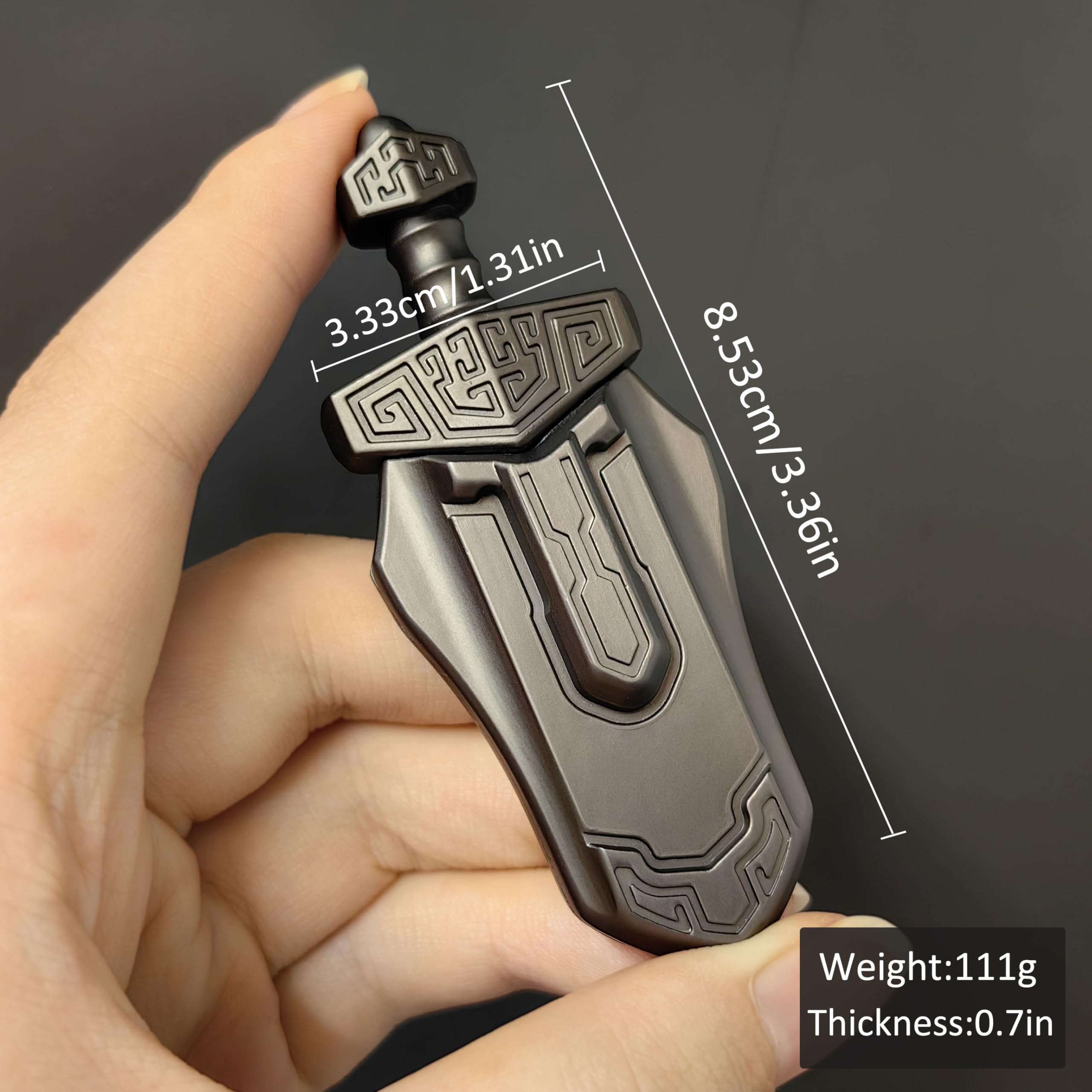 Magnetic EDC Sword Fidget Slider Toy - Stress Relief & Anti-Anxiety Metal Desk Toy for Adults, Office & Home Use (Grey) | Perfect for ADHD, Focus & Relaxation