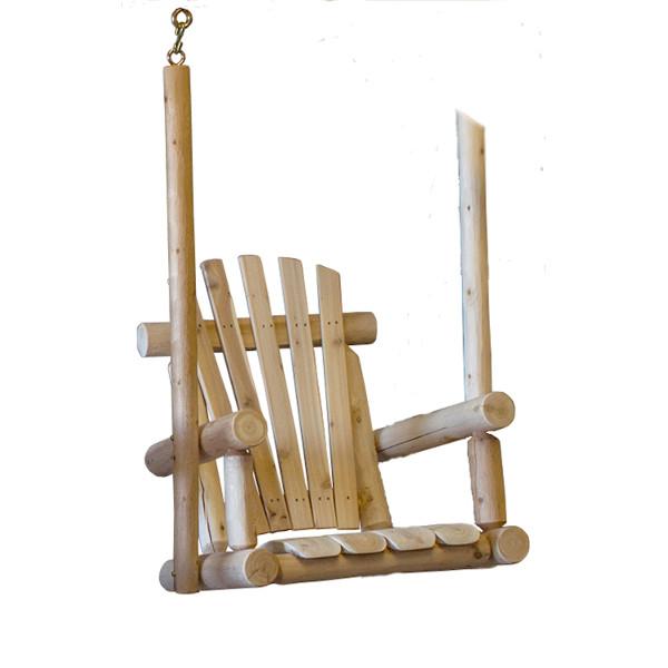 Handcrafted Cedar Wood Single Porch Swing Chair - Outdoor Relaxation for Patio, Garden & Backyard