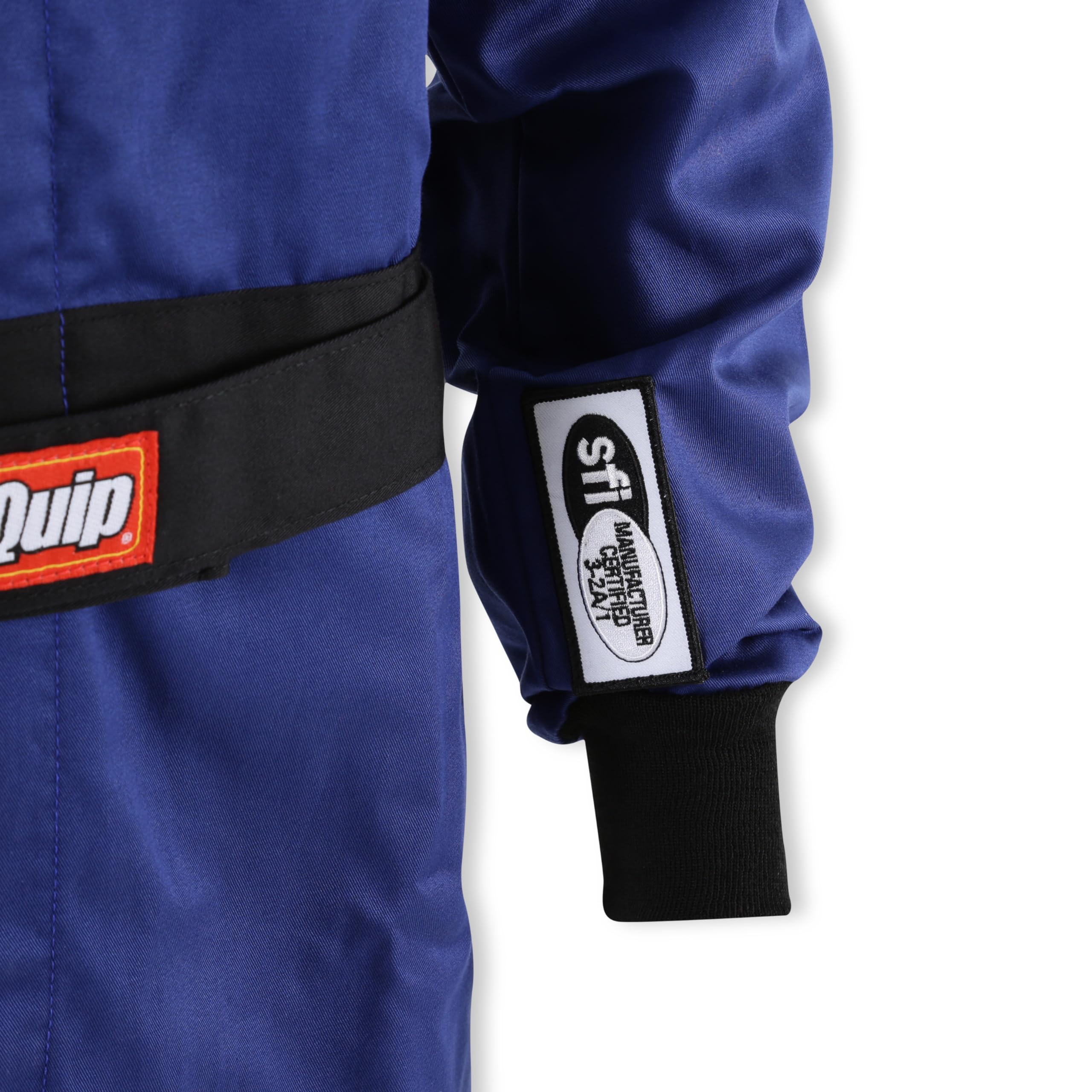 RaceQuip SFI 3.2A/5 Certified Blue Fire Suit for Racing Drivers - One Piece Multi-Layer Flame Resistant Suit Size 2X-Large (120027) | Perfect for NASCAR, Drag Racing & Motorsports Safety Gear