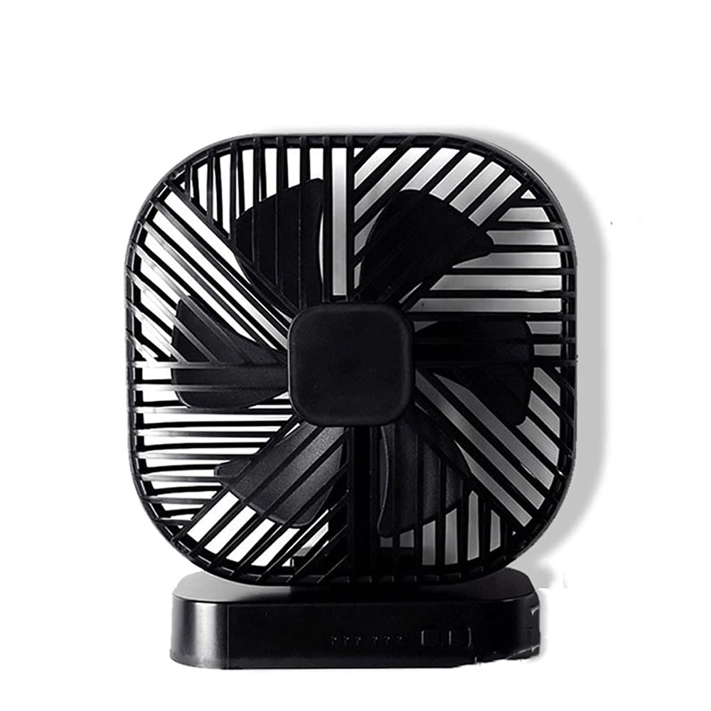 Mini USB Desk Fan - Portable Rechargeable Battery Operated, 3-Speed Vertical Air Circulator with Silent Powerful Cooling for Home Office Dorm Travel | Perfect for Summer Heat, Workstation & Outdoor Activities
