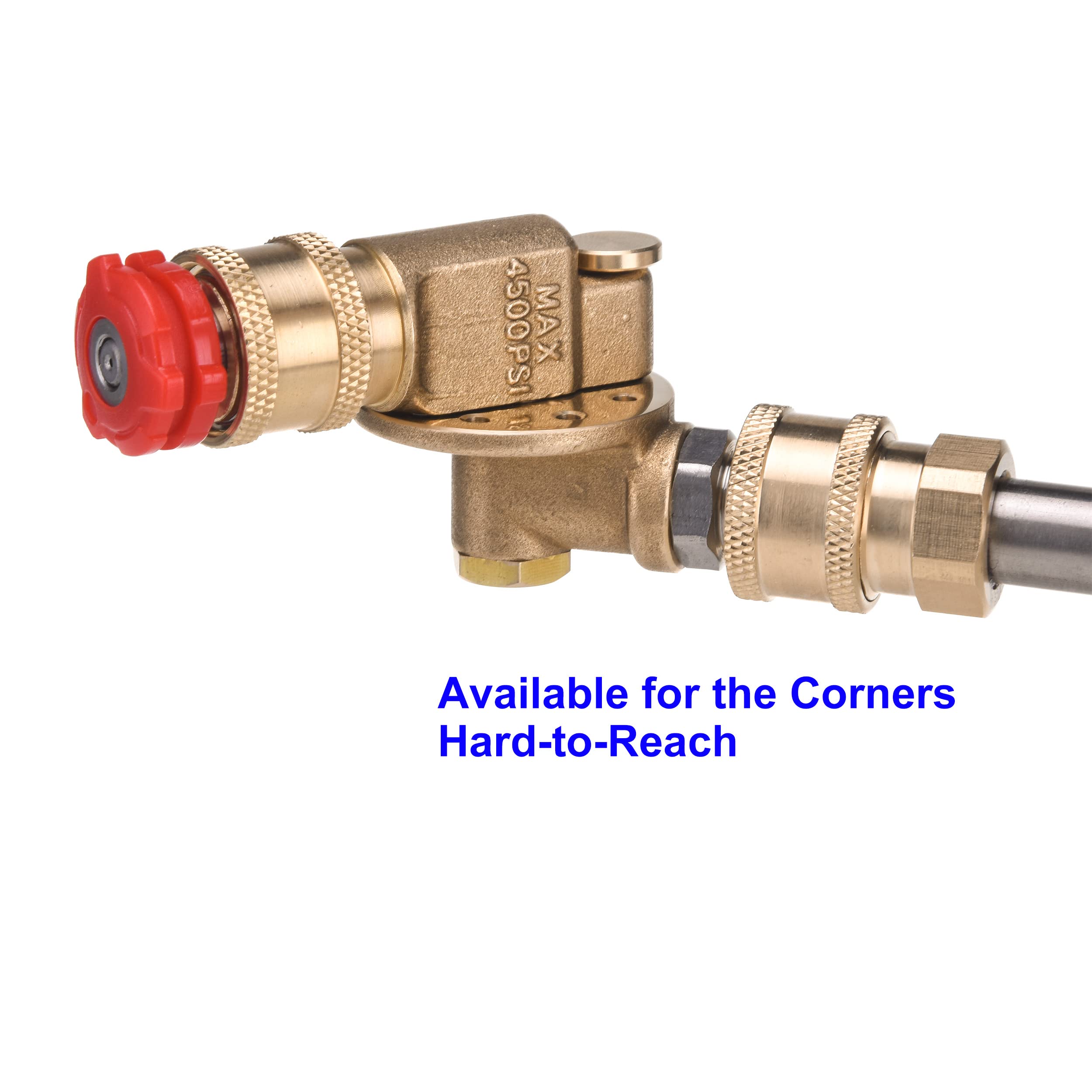 PWACCS Pressure Washer Pivoting Coupler Kit - Universal Quick Connect Nozzle Adapter for 3/8