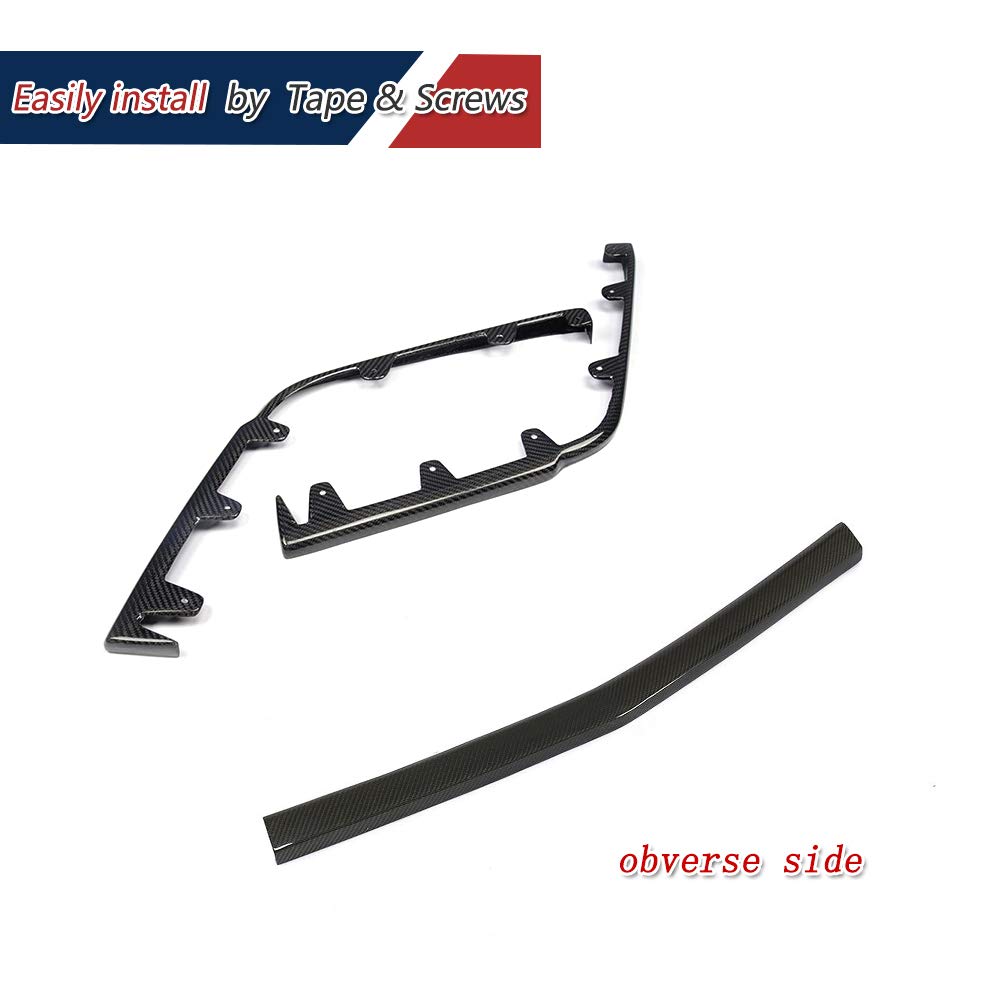 Carbon Fiber Chin Spoiler & Bumper Splitter for Cadillac CTS-V Coupe 2009-2015 | Front Bumper Lip Spoiler Body Kit | Enhances Aerodynamics & Sporty Look | Perfect for Car Shows & Performance Upgrades