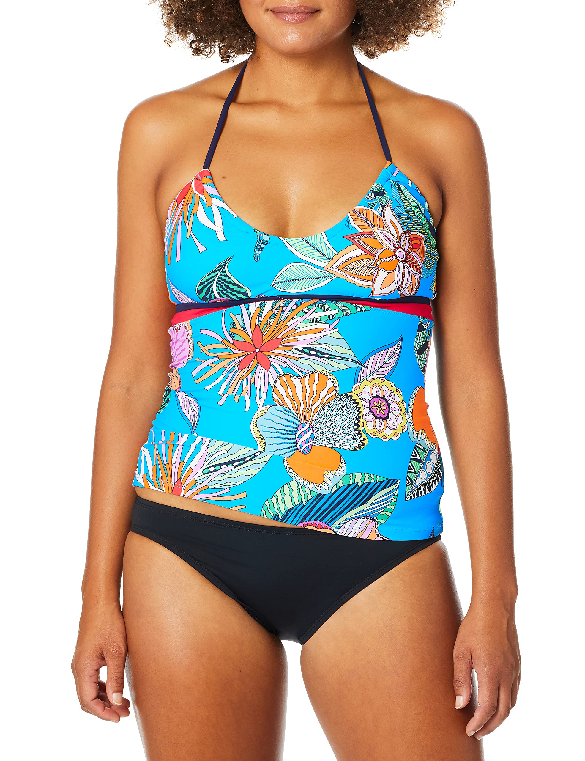 Trina Turk Women's Halter Tankini Swimsuit Top - Stylish Swimwear for Beach & Pool | Perfect for Vacation & Summer Activities