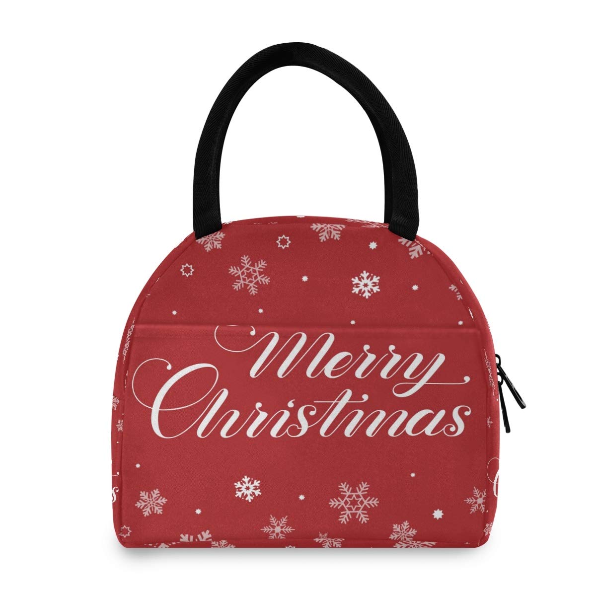 Insulated Christmas Snowflake Lunch Bag - Portable Cooler Tote for Women & Adults | Perfect for Work, School & Holiday Outings