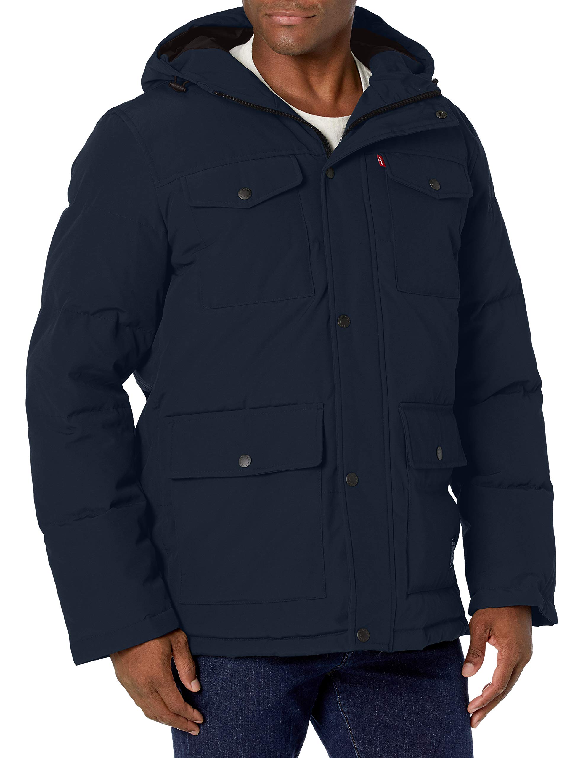 Levi's Men's Big & Tall Quilted Parka Jacket - Winter Warm Waterproof Coat for Outdoor Activities & Cold Weather