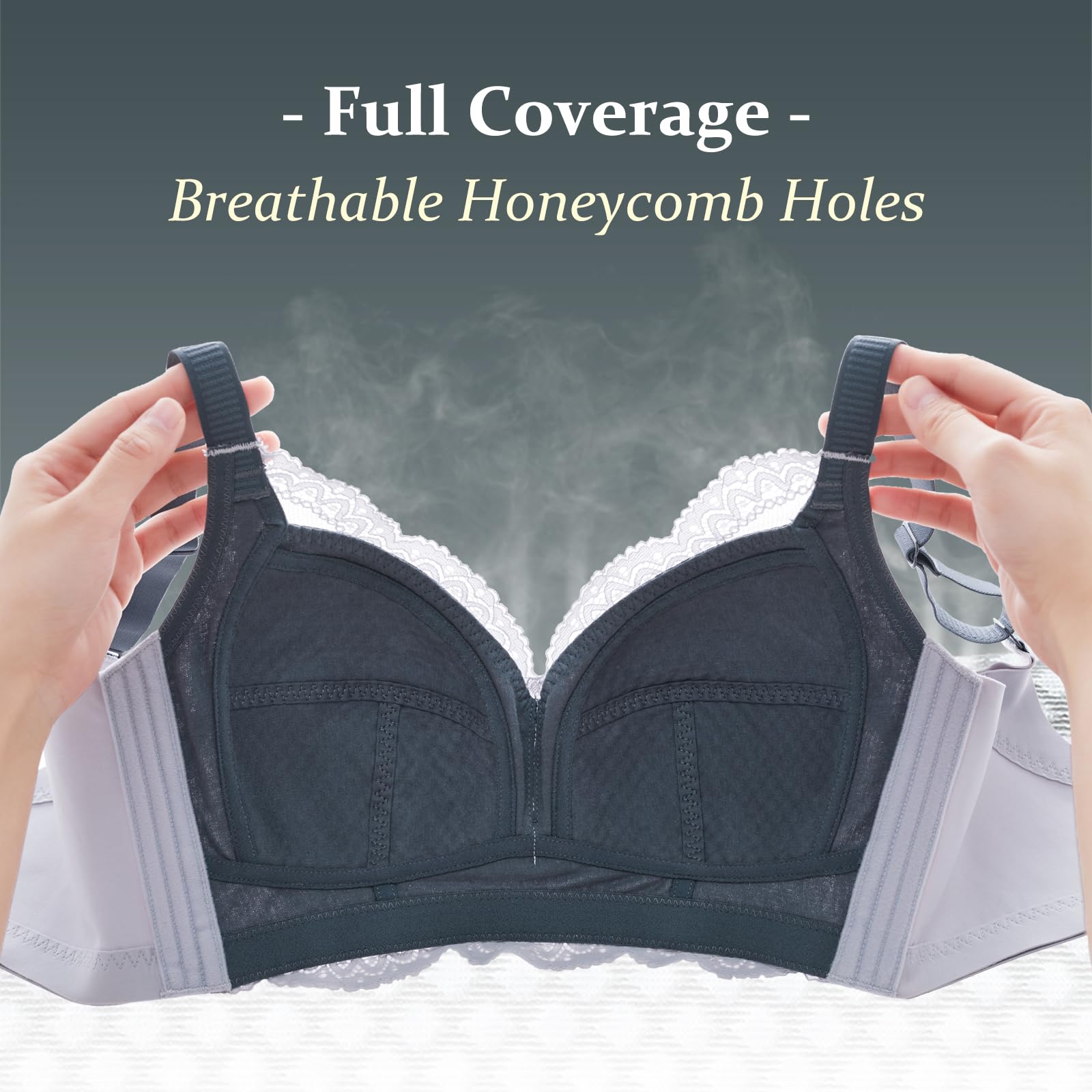 Baetty Wireless Bras for Women - No Underwire Unpadded Full Coverage Comfort Bra - Perfect for Yoga, Sleeping & Everyday Wear (Style 4548)